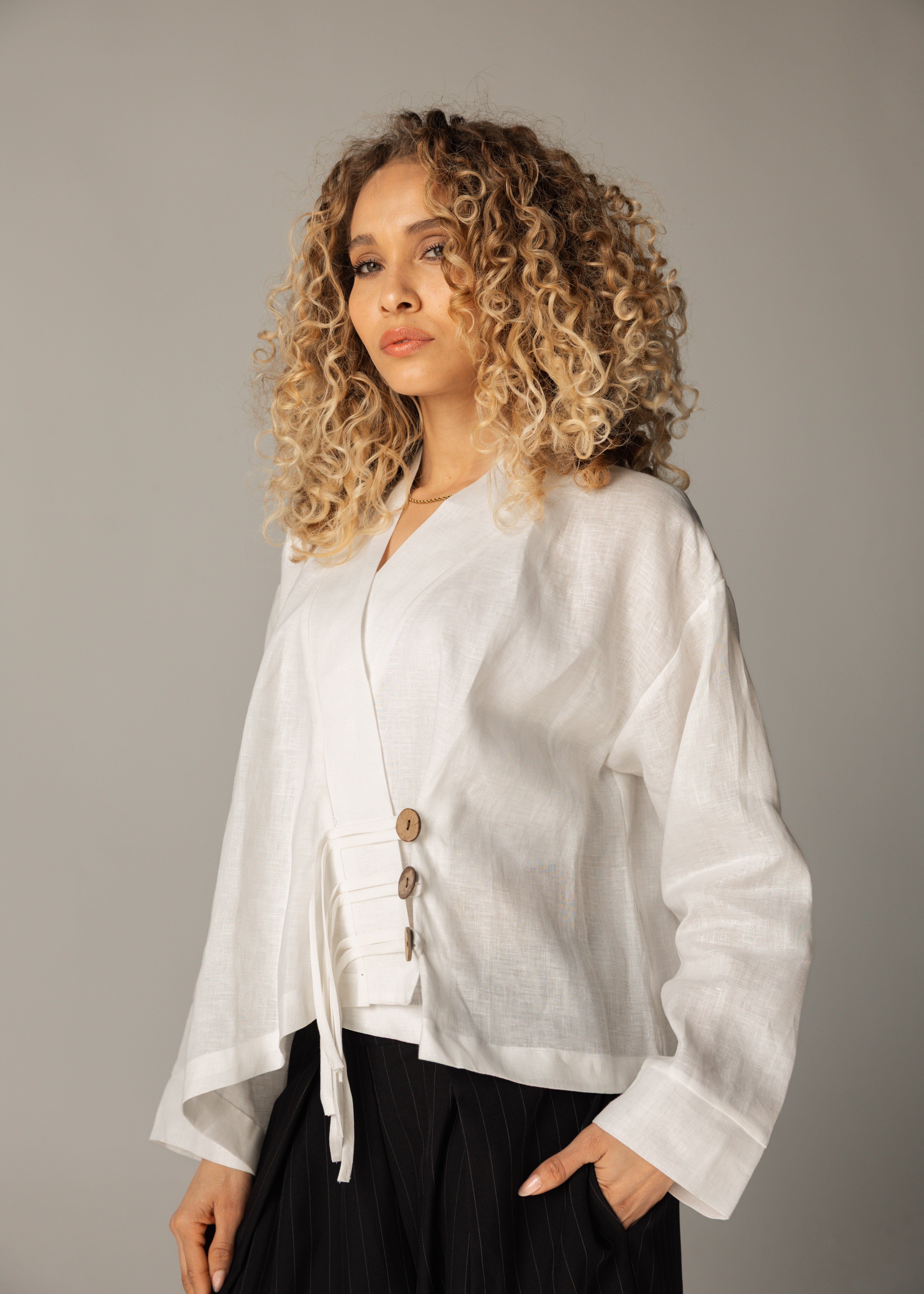 Linen Air Top White - AB ESSENTIALS