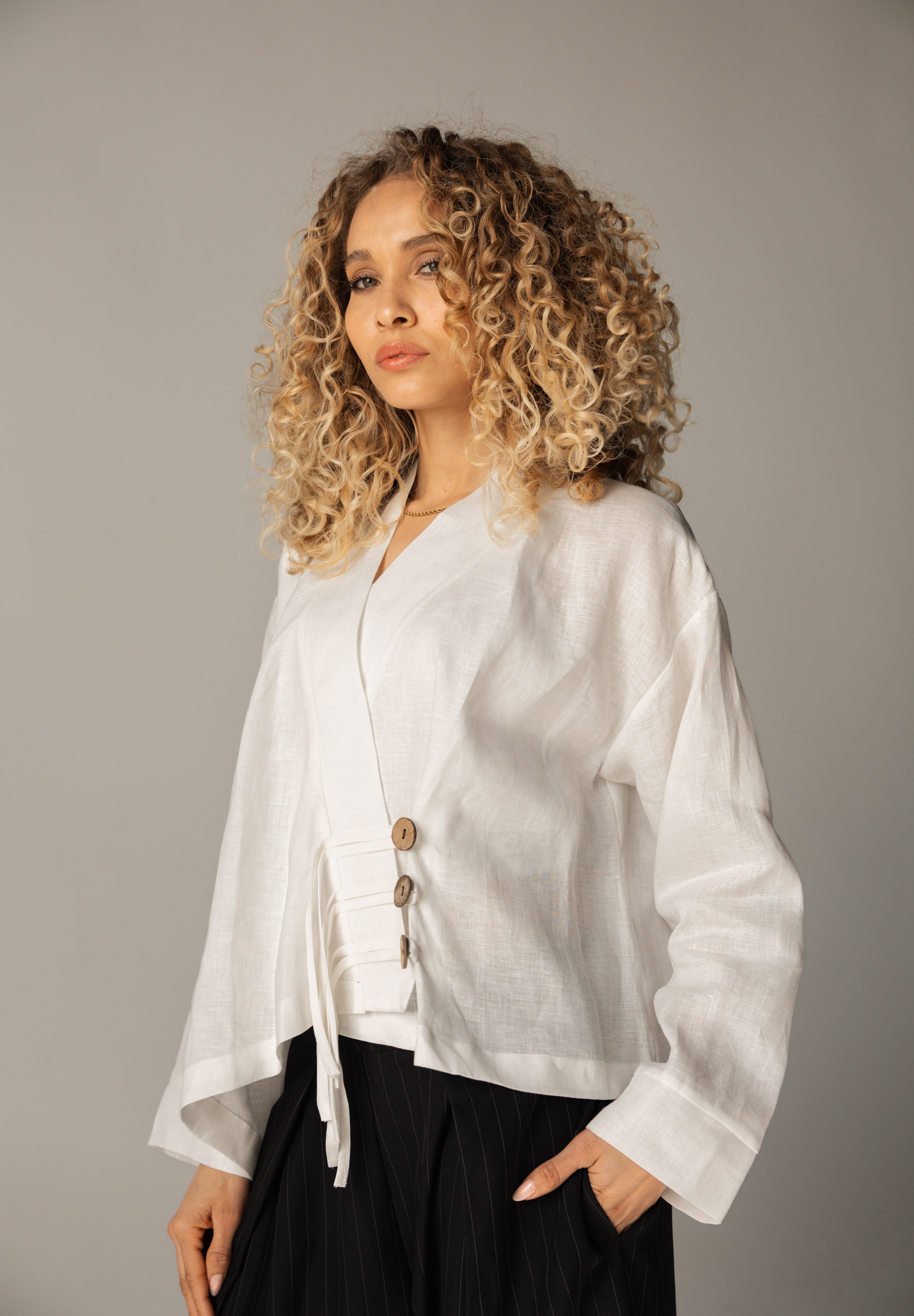 Linen Air Top White - AB ESSENTIALS