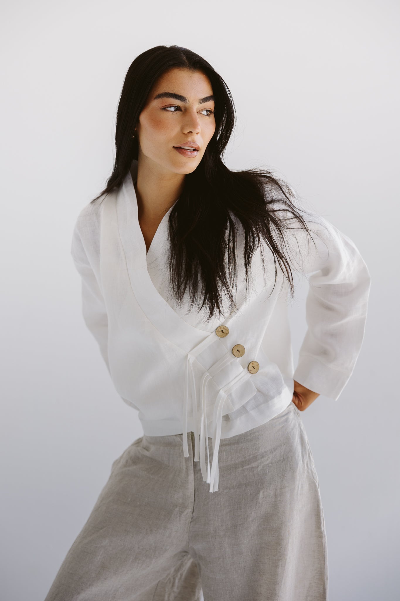 Linen Air Top White - AB ESSENTIALS