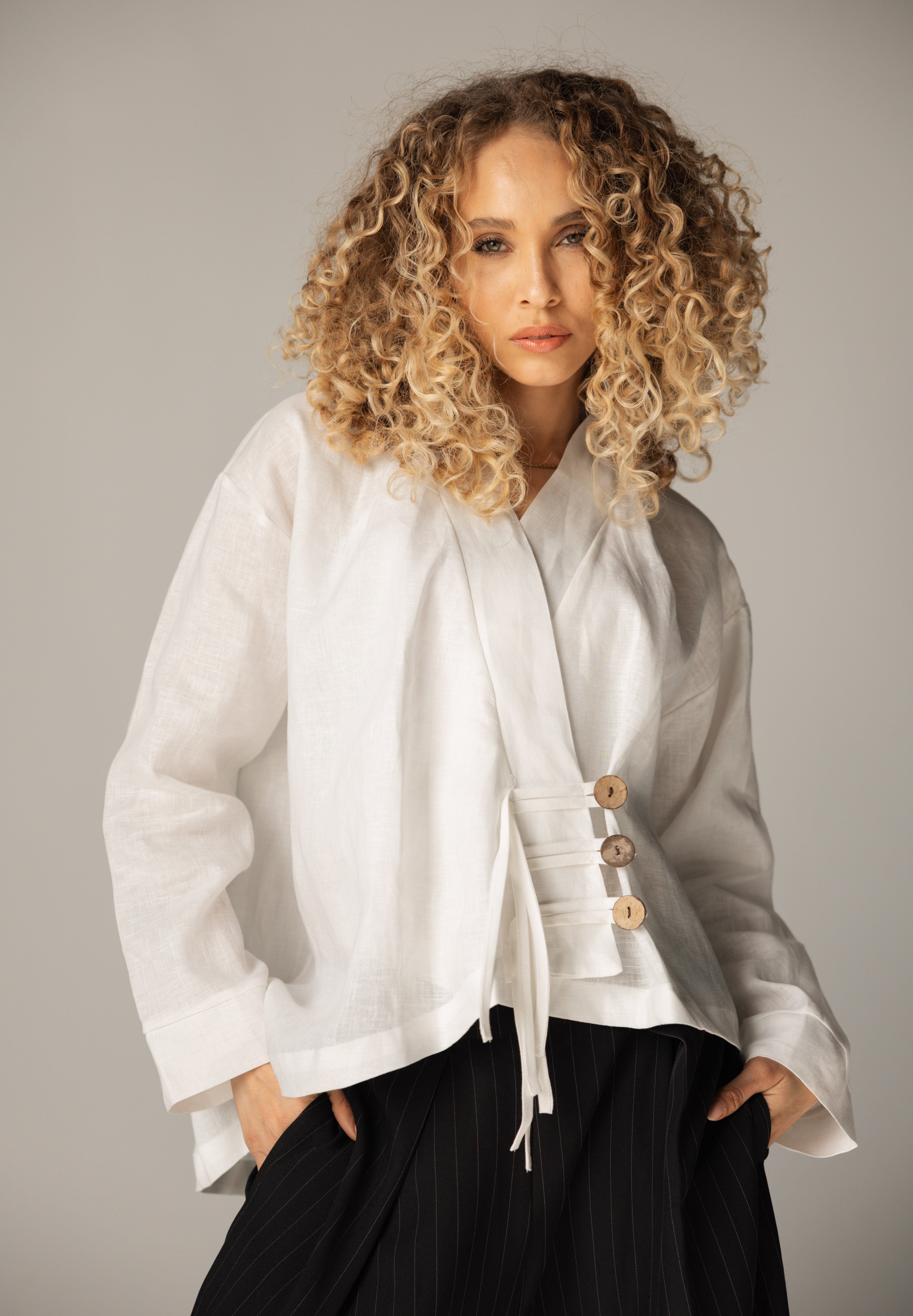 Linen Air Top White - AB ESSENTIALS