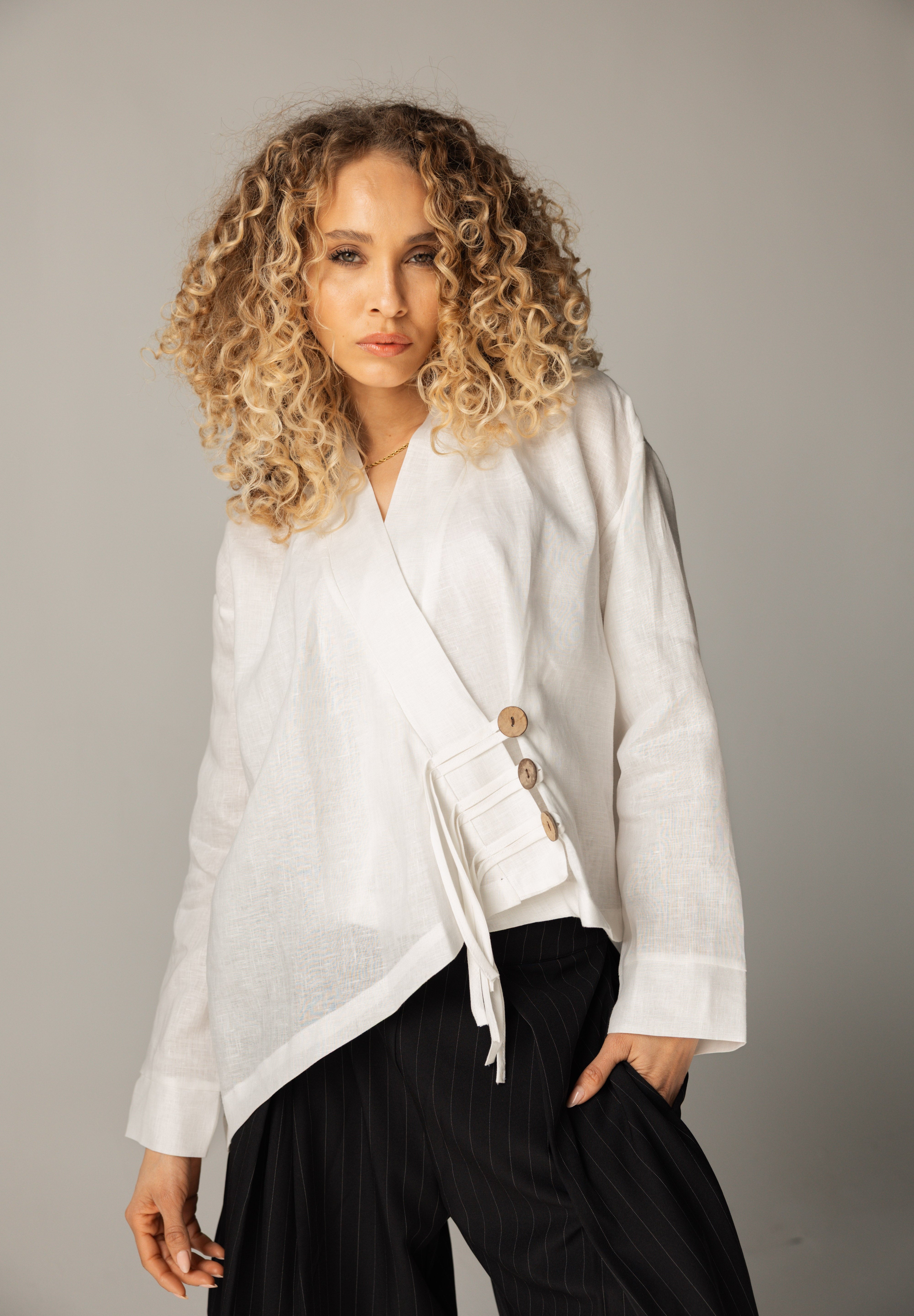 Linen Air Top White - AB ESSENTIALS