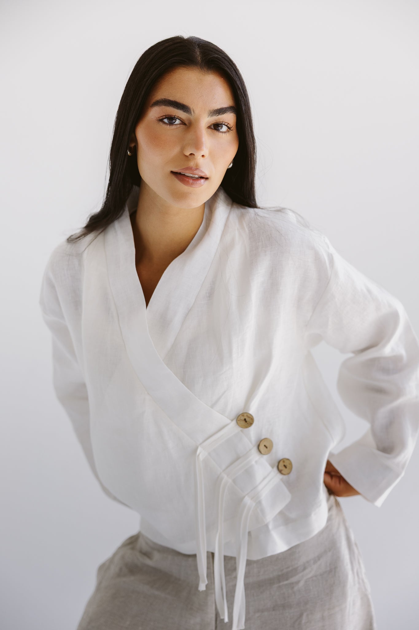 Linen Air Top White - AB ESSENTIALS