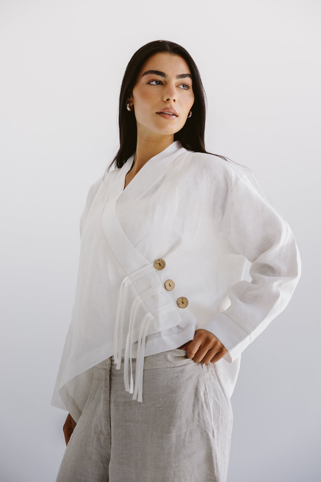 Linen Air Top White - AB ESSENTIALS