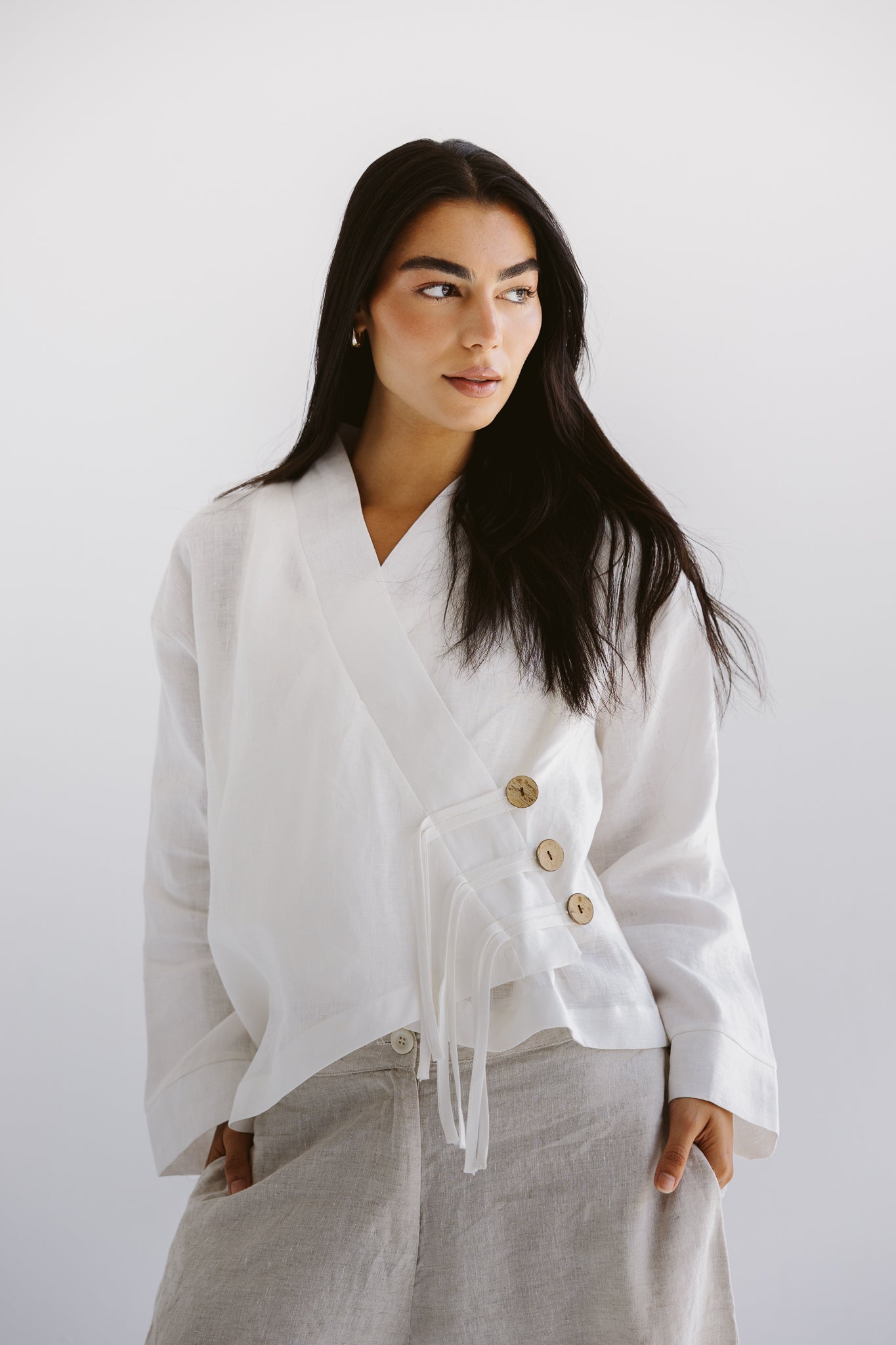 Linen Air Top White - AB ESSENTIALS