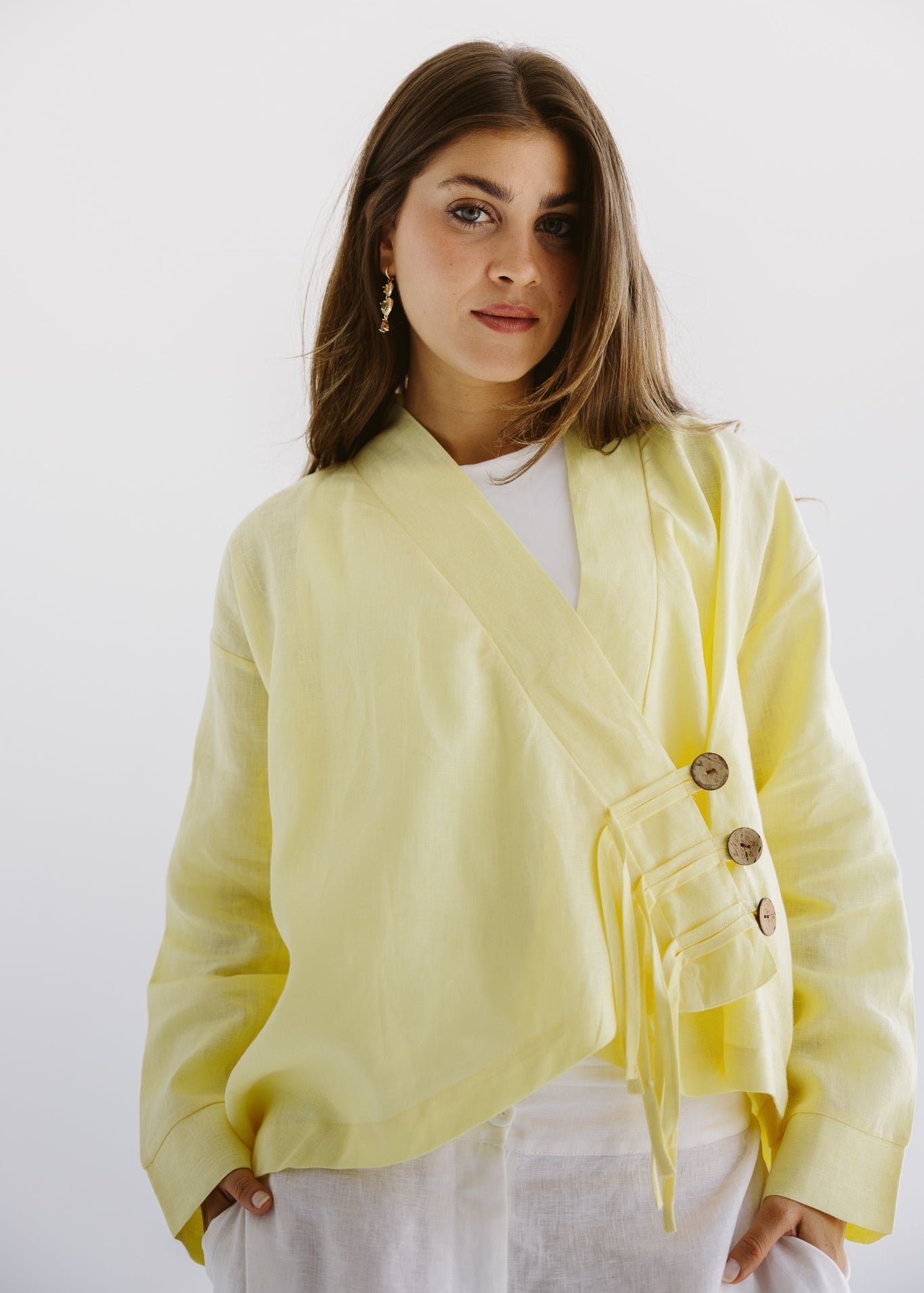 Linen Air Top Yellow - AB ESSENTIALS
