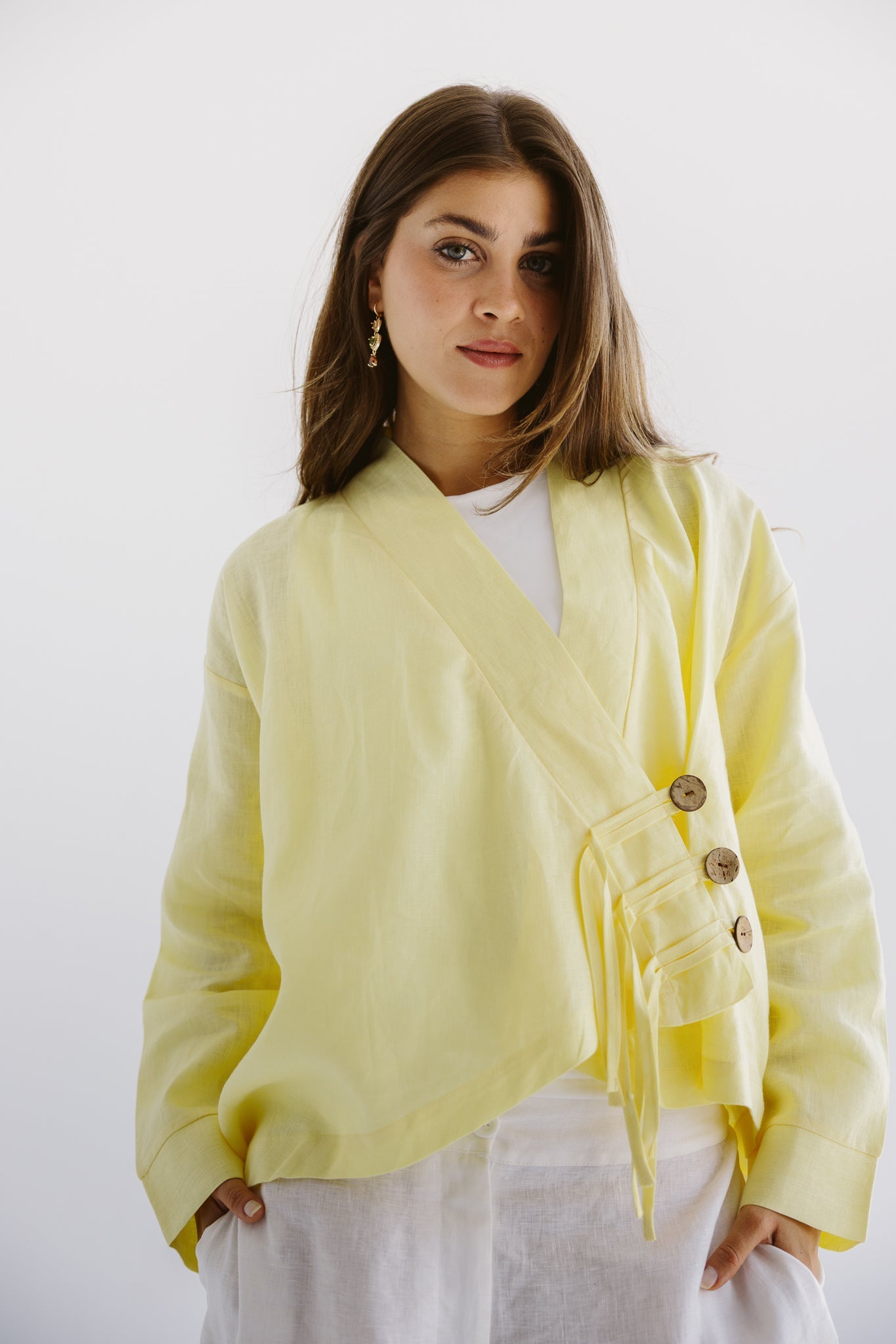 Linen Air Top Yellow - AB ESSENTIALS