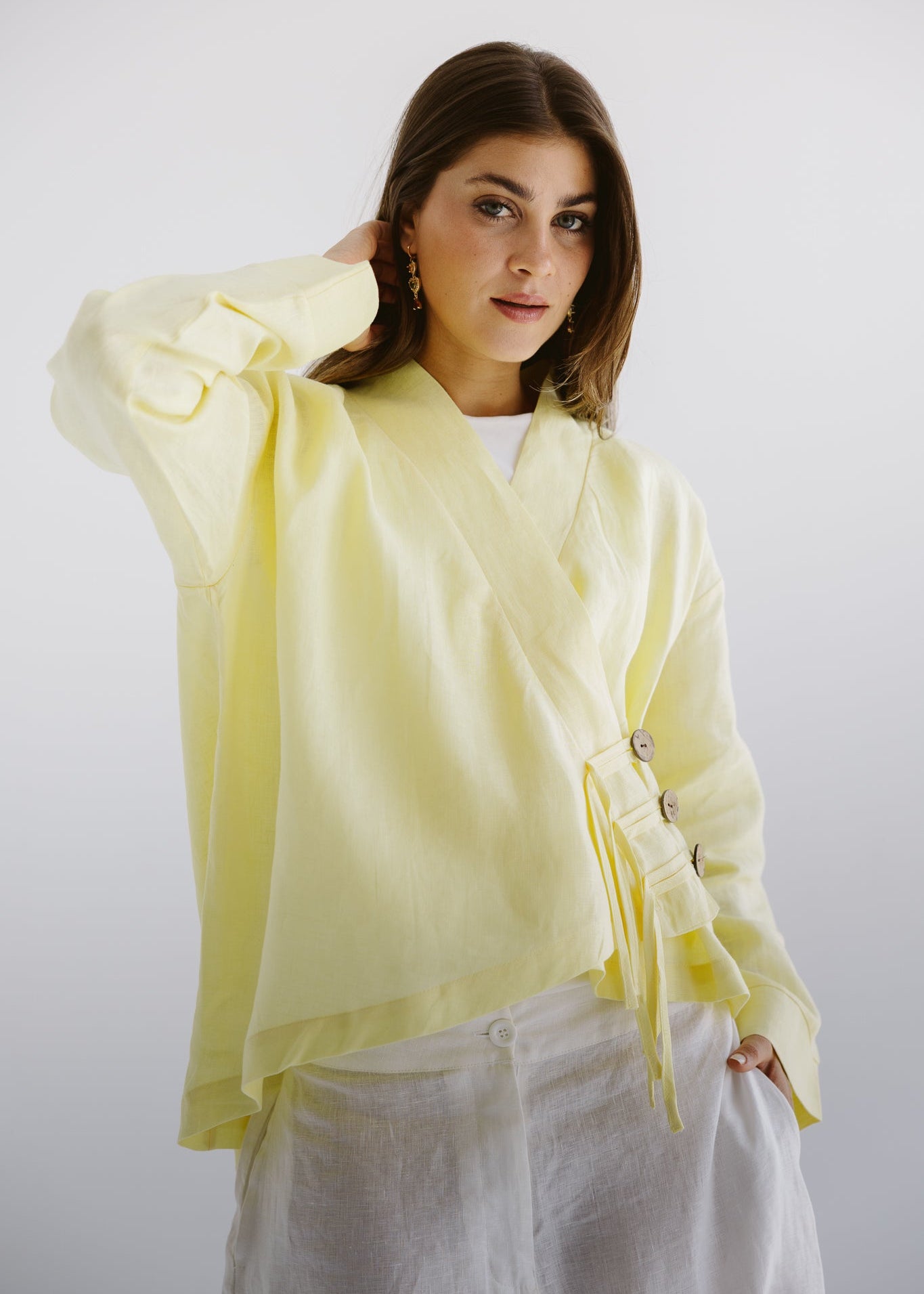 Linen Air Top Yellow - AB ESSENTIALS