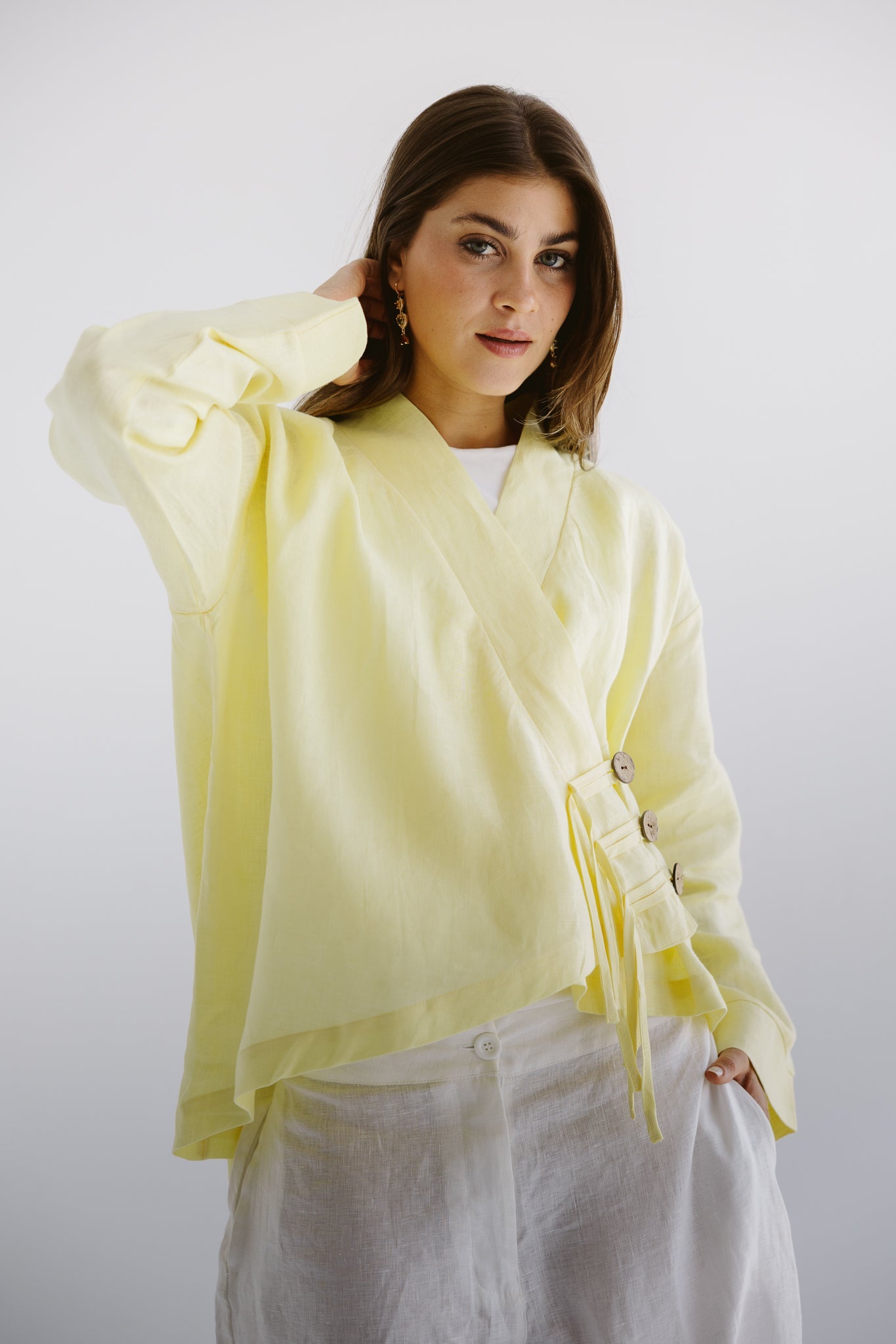 Linen Air Top Yellow - AB ESSENTIALS
