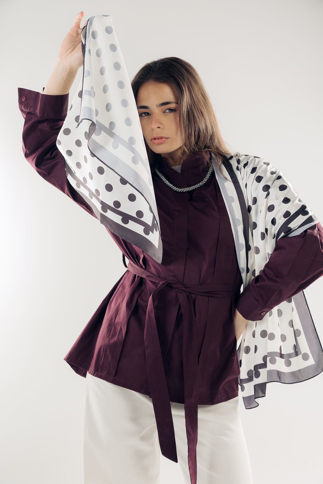 Long Silk Scarf 1 - AB ESSENTIALS