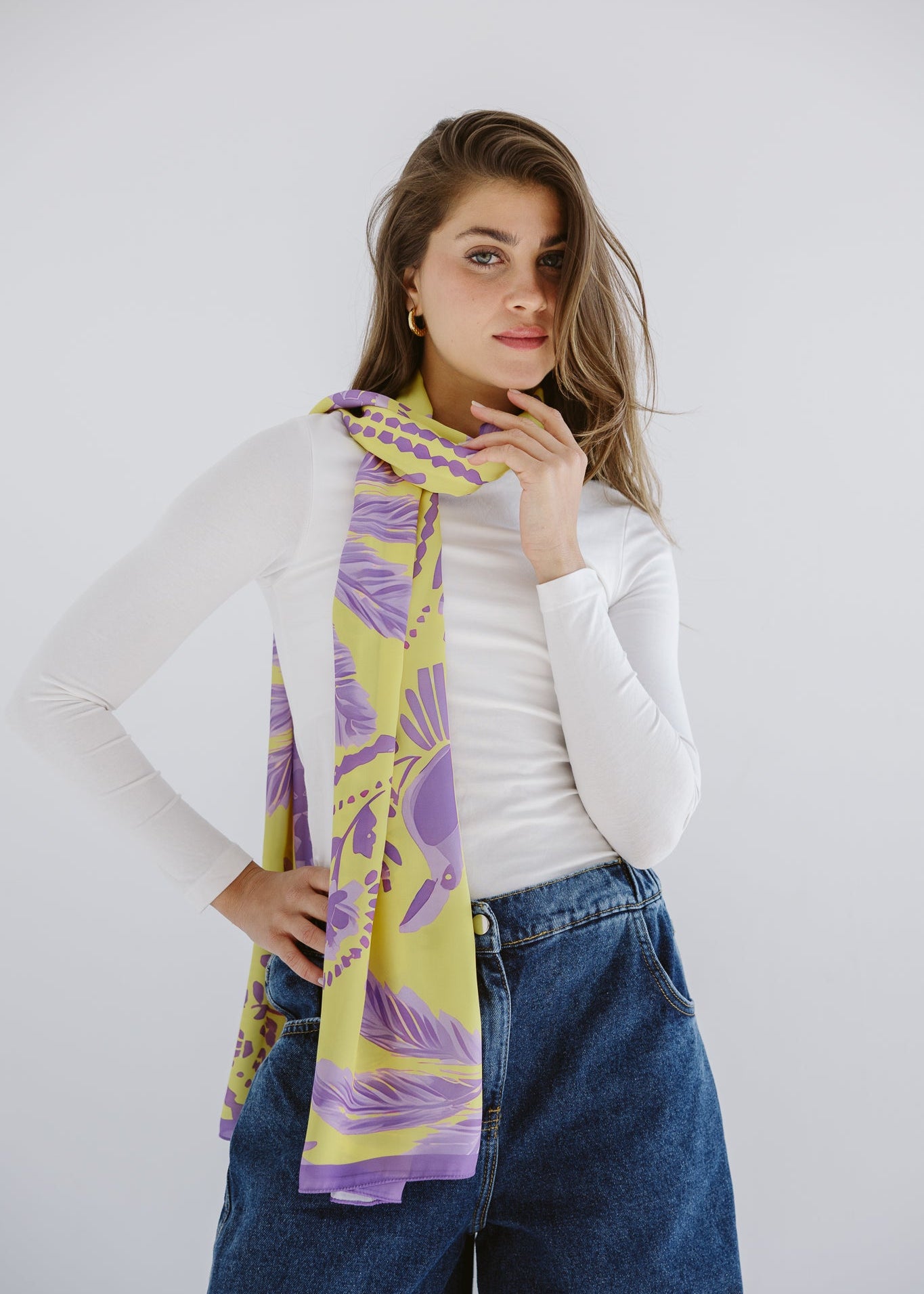 Long Silk Scarf 4 - AB ESSENTIALS