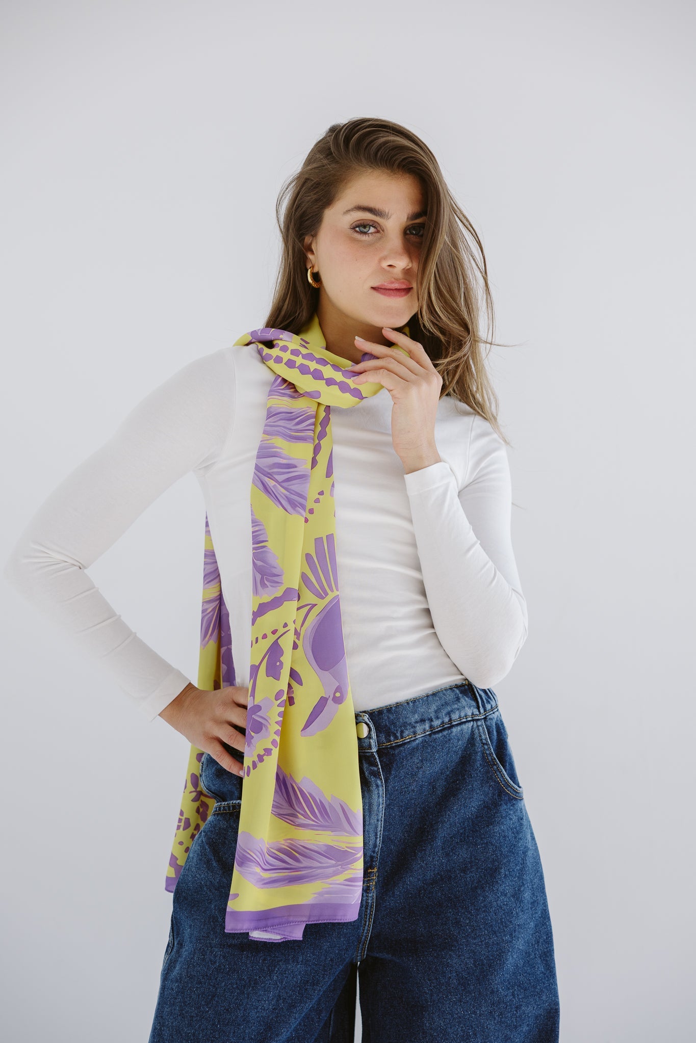 Long Silk Scarf 4 - AB ESSENTIALS