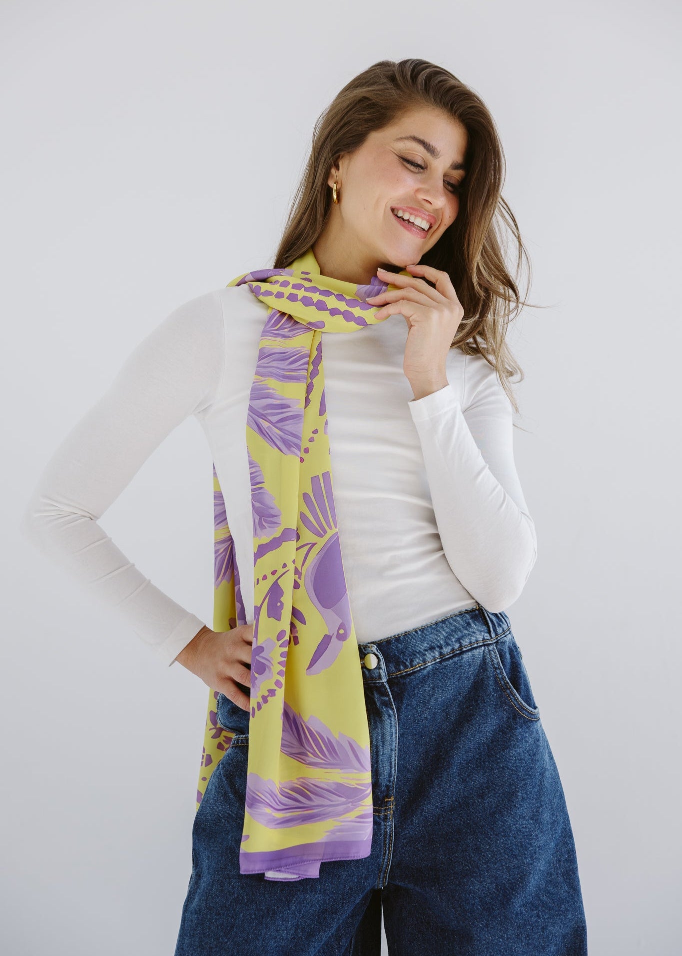 Long Silk Scarf 4 - AB ESSENTIALS