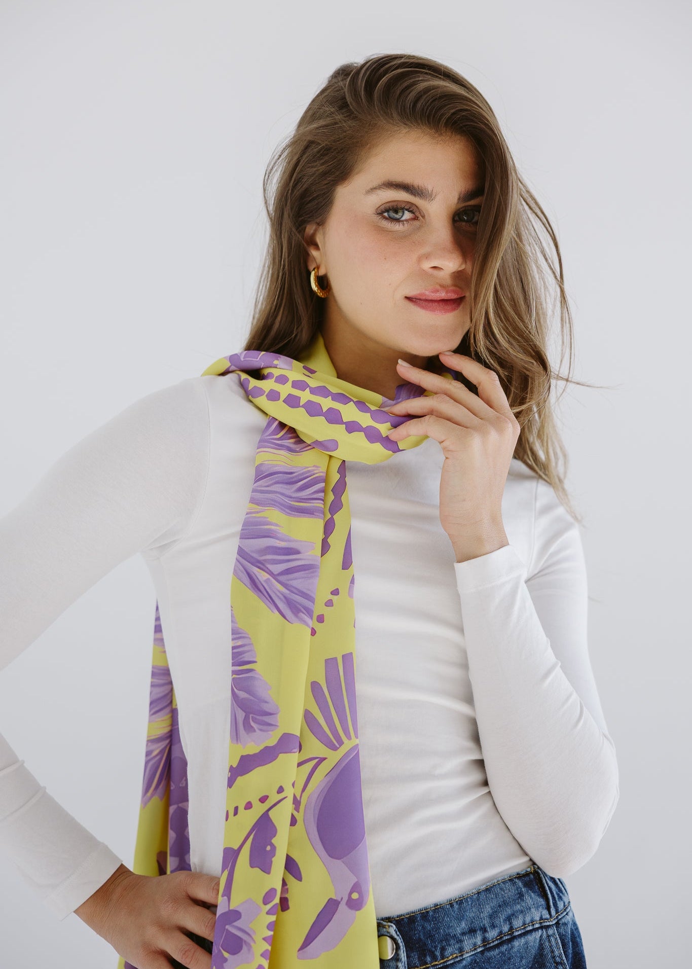 Long Silk Scarf 4 - AB ESSENTIALS