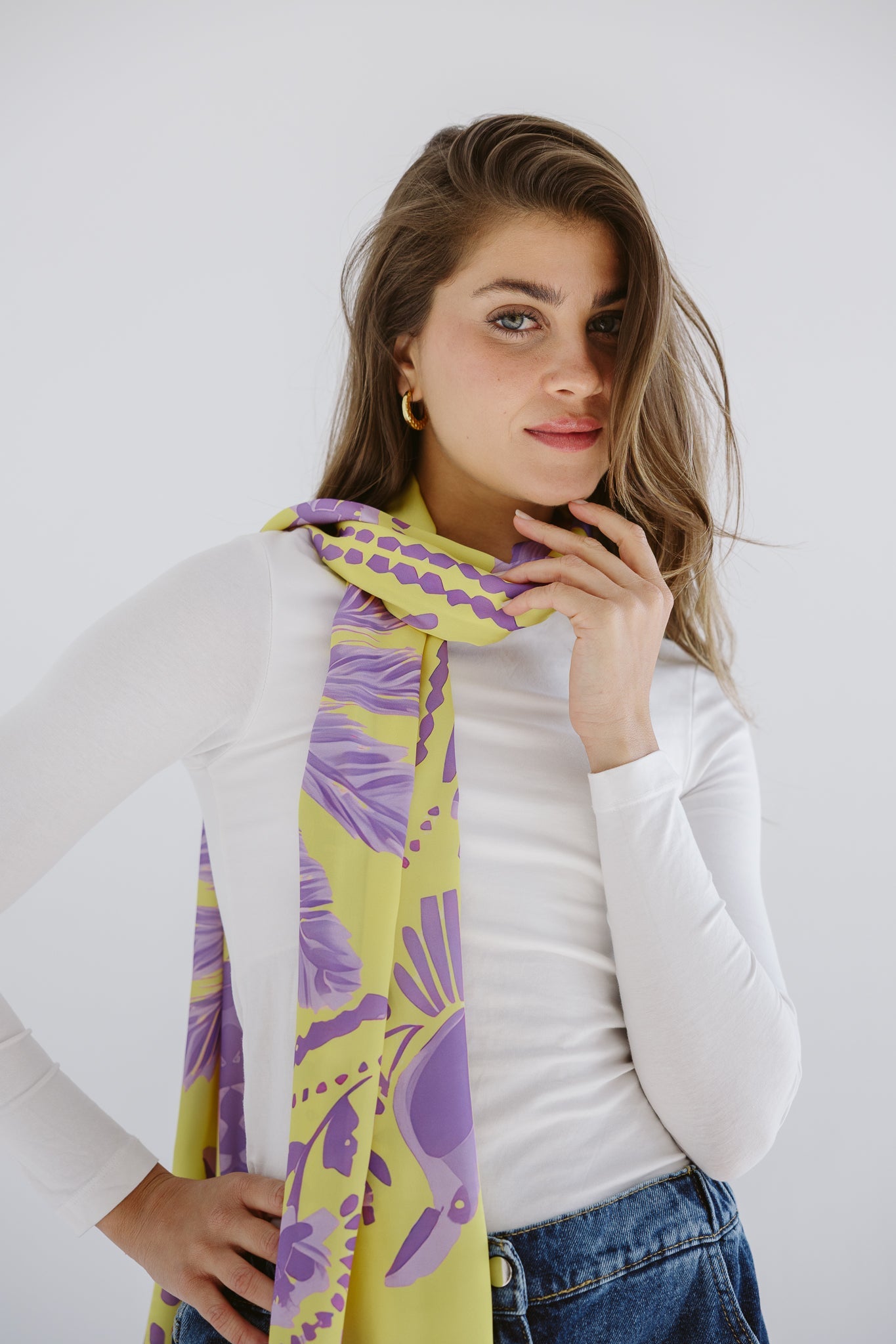 Long Silk Scarf 4 - AB ESSENTIALS