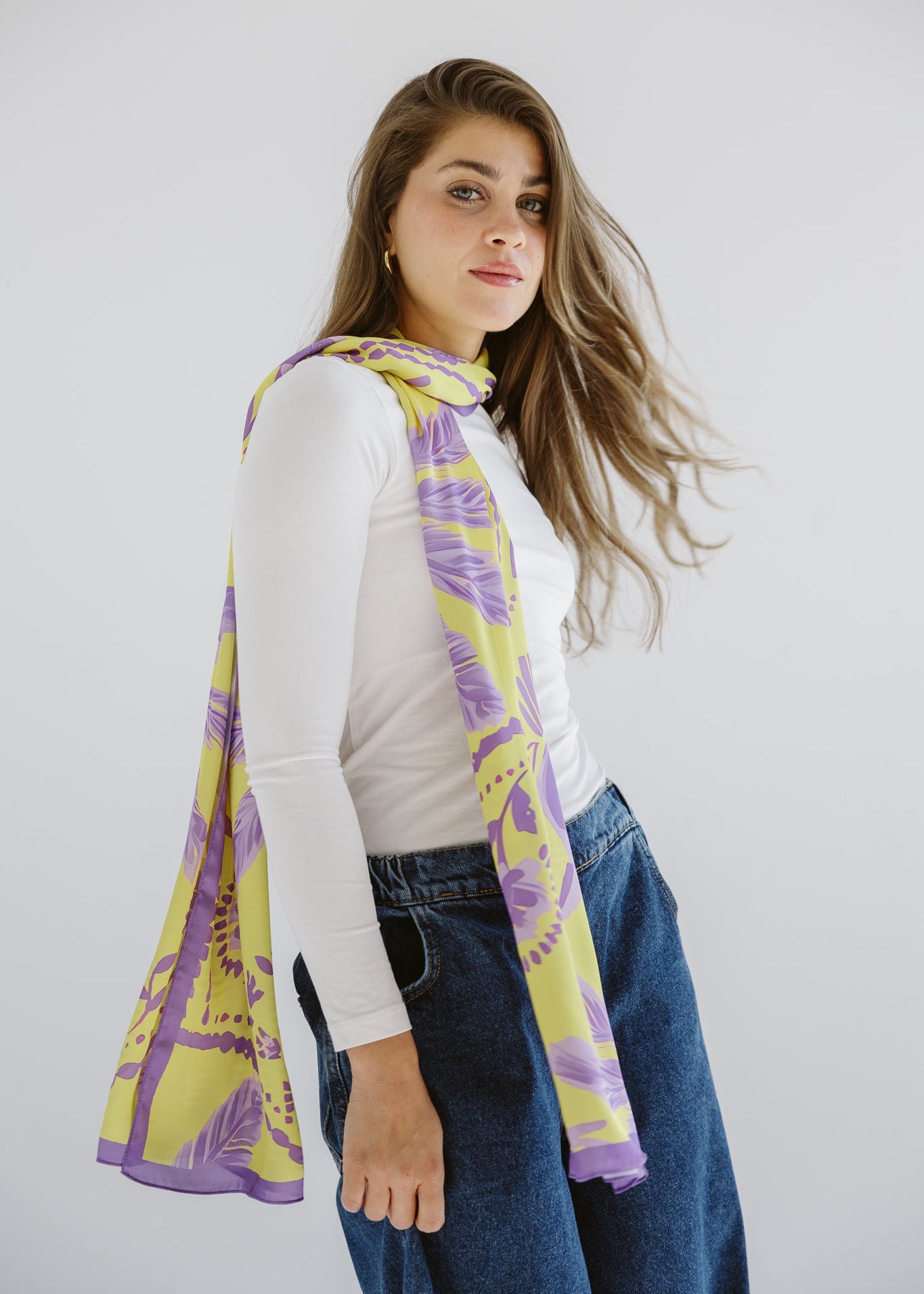 Long Silk Scarf 4 - AB ESSENTIALS