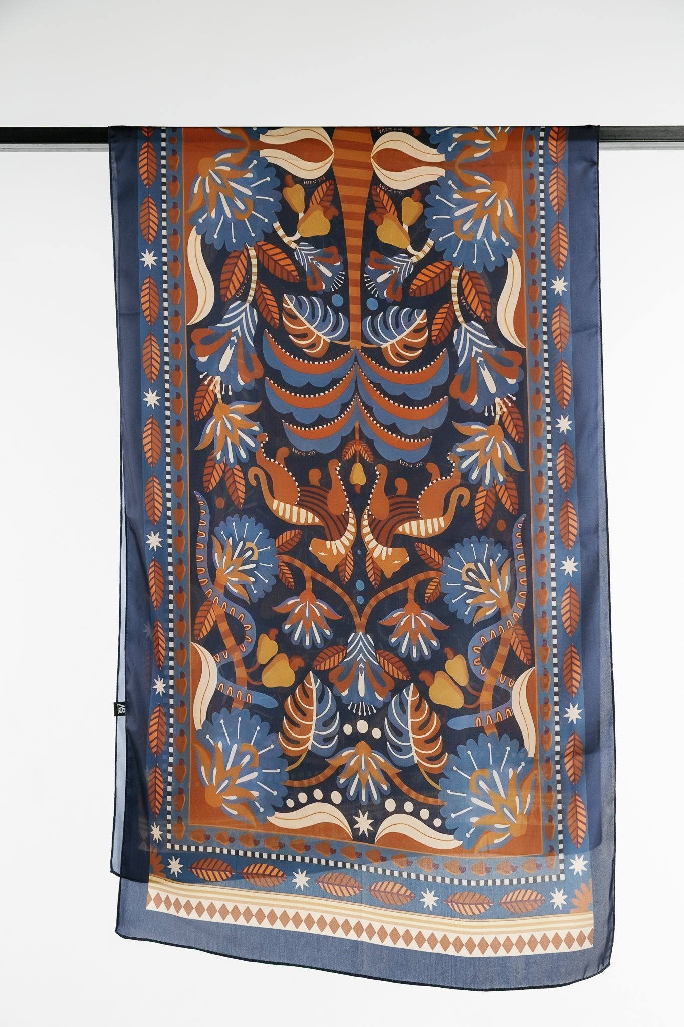 Long Silk Scarf 6 - AB ESSENTIALS