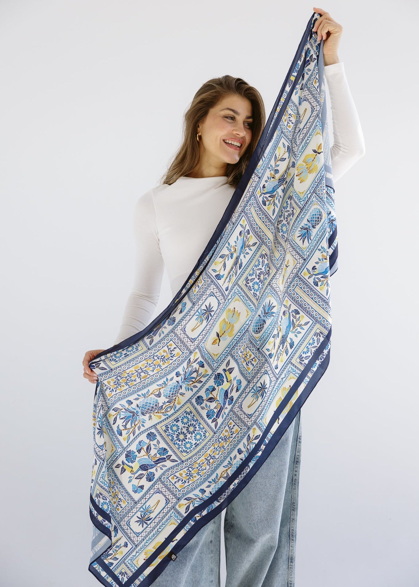 Long Silk Scarf 7 - AB ESSENTIALS