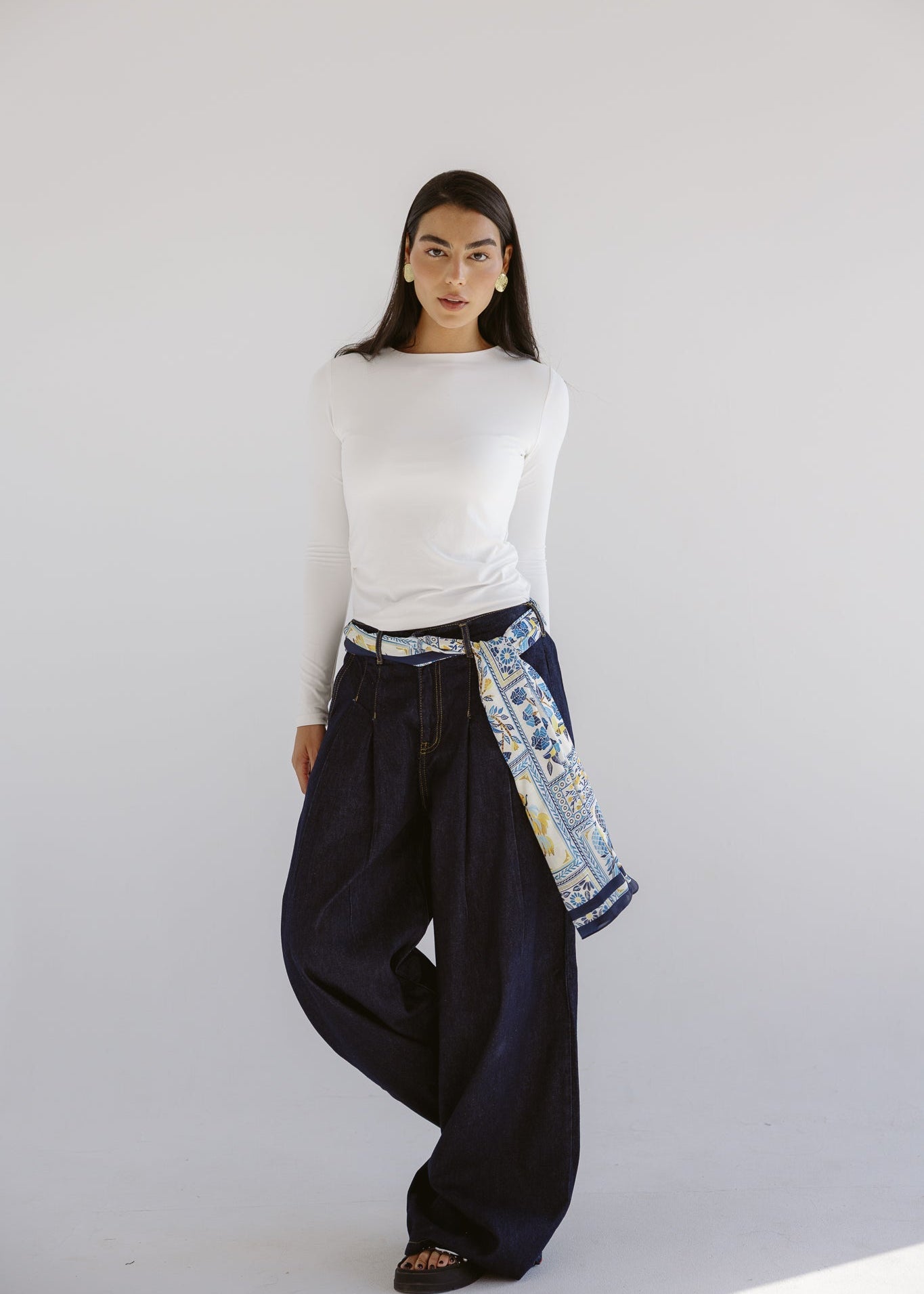 Long Silk Scarf 7 - AB ESSENTIALS