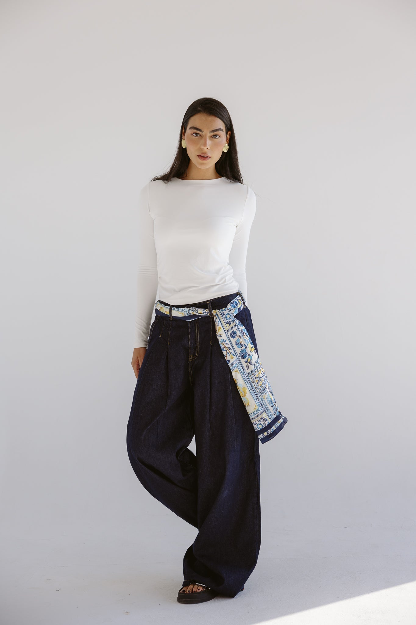 Long Silk Scarf 7 - AB ESSENTIALS