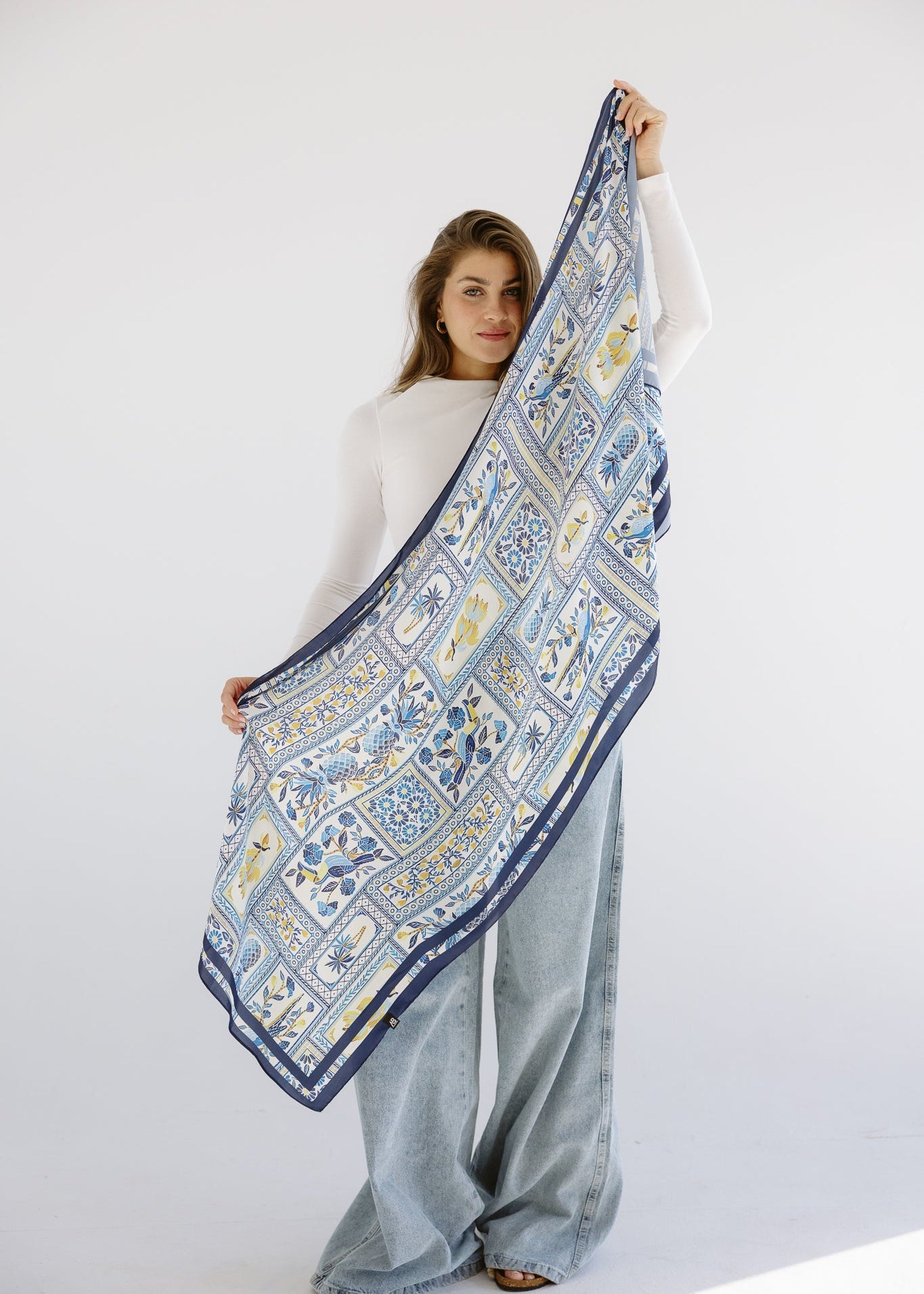 Long Silk Scarf 7 - AB ESSENTIALS