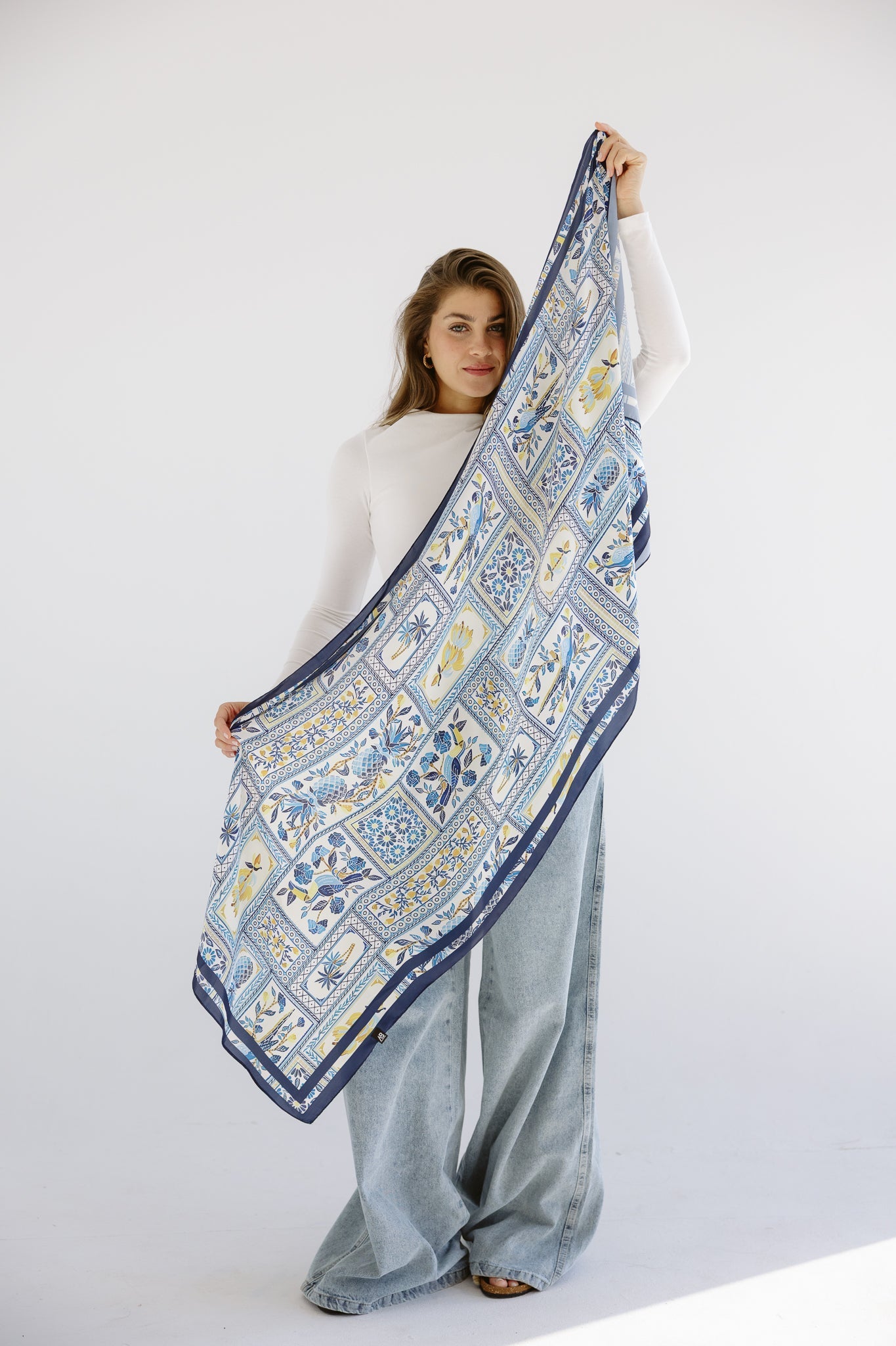 Long Silk Scarf 7 - AB ESSENTIALS