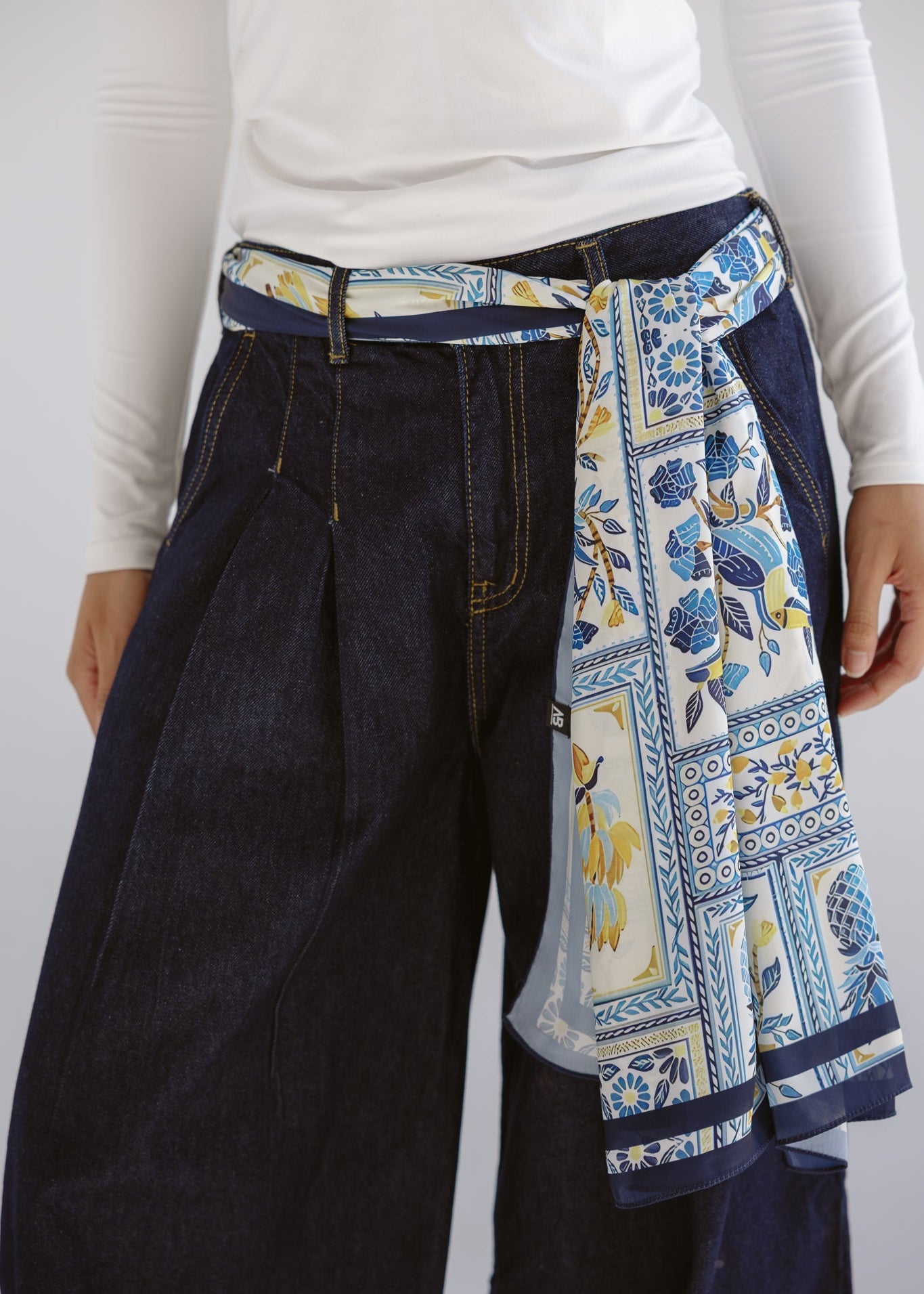 Long Silk Scarf 7 - AB ESSENTIALS