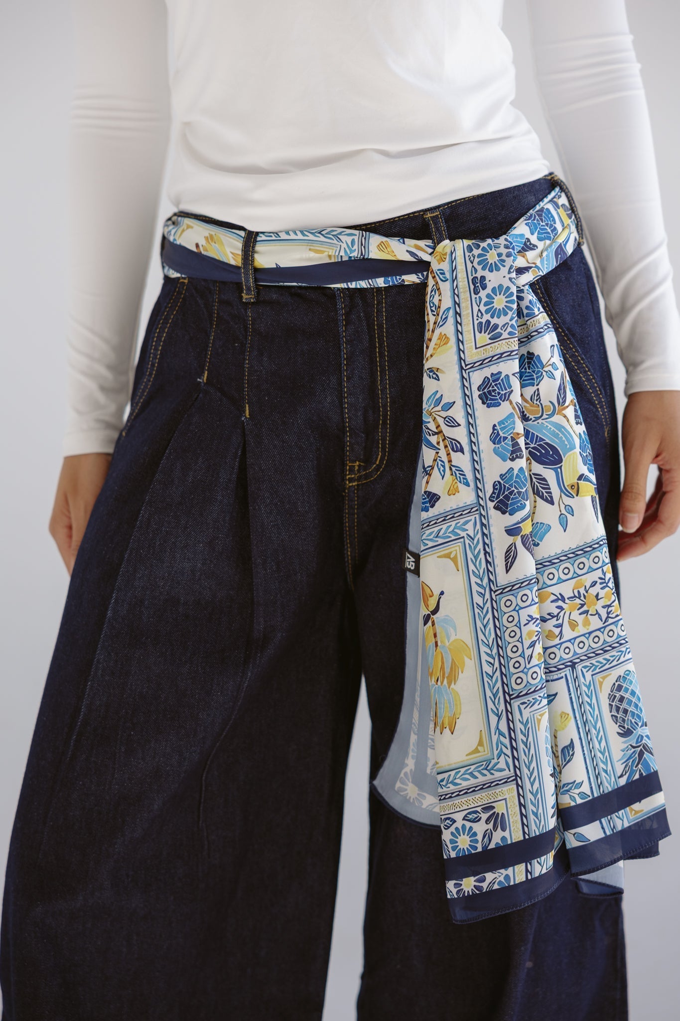 Long Silk Scarf 7 - AB ESSENTIALS