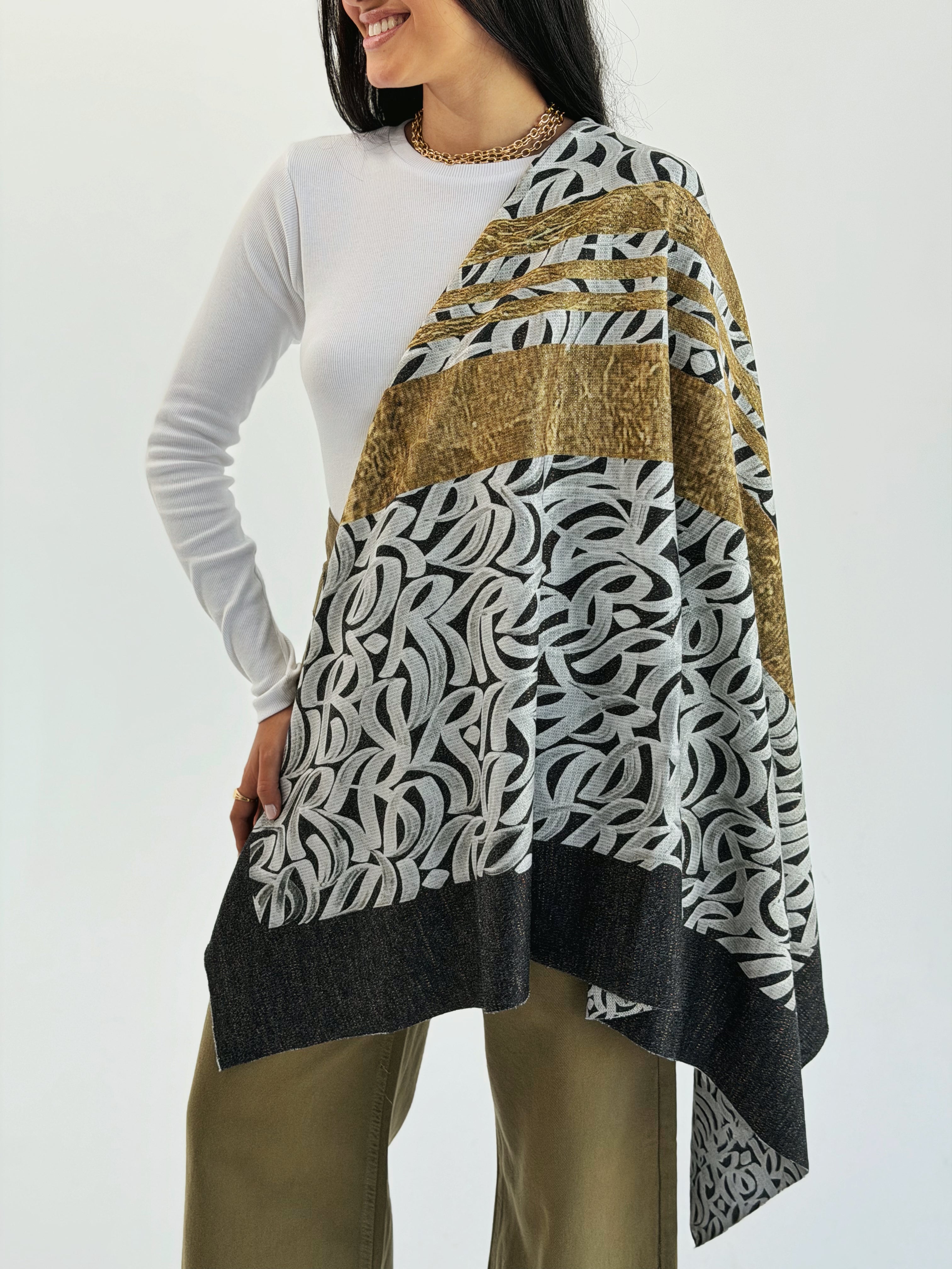 Luna Gold Wool Shawl - AB ESSENTIALS