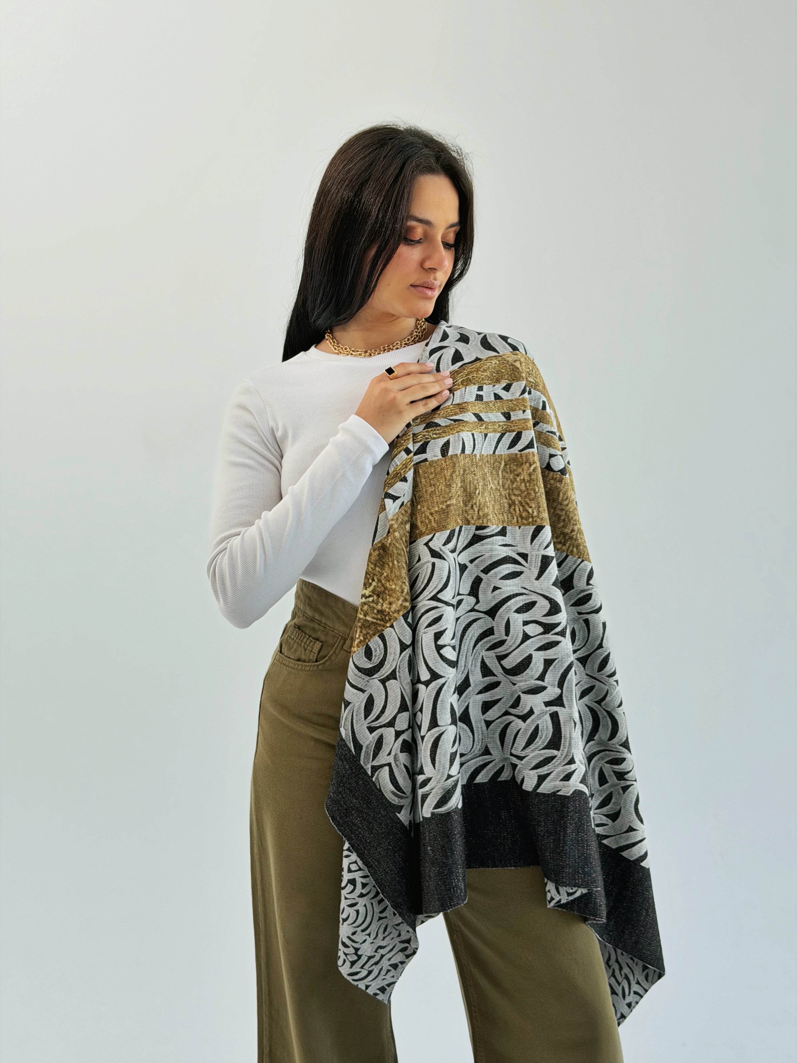 Luna Gold Wool Shawl - AB ESSENTIALS