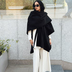 Luxurious Wool Cape Black - AB ESSENTIALS