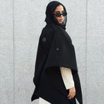 Luxurious Wool Cape Black - AB ESSENTIALS