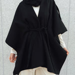 Luxurious Wool Cape Black - AB ESSENTIALS