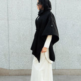 Luxurious Wool Cape Black - AB ESSENTIALS