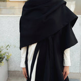 Luxurious Wool Cape Black - AB ESSENTIALS