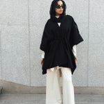 Luxurious Wool Cape Black - AB ESSENTIALS