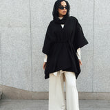 Luxurious Wool Cape Black - AB ESSENTIALS