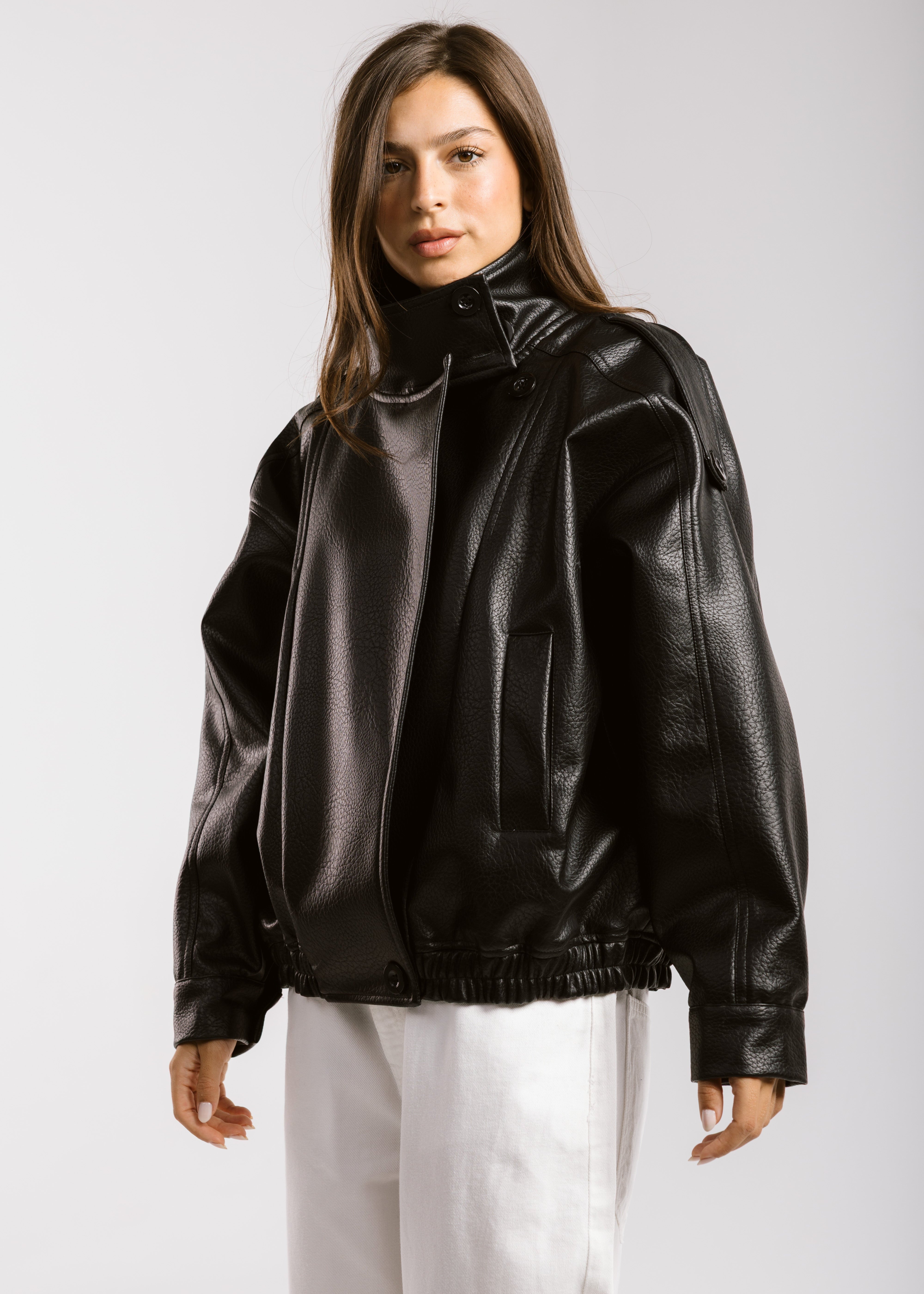 Main Leather Jacket Black - AB ESSENTIALS