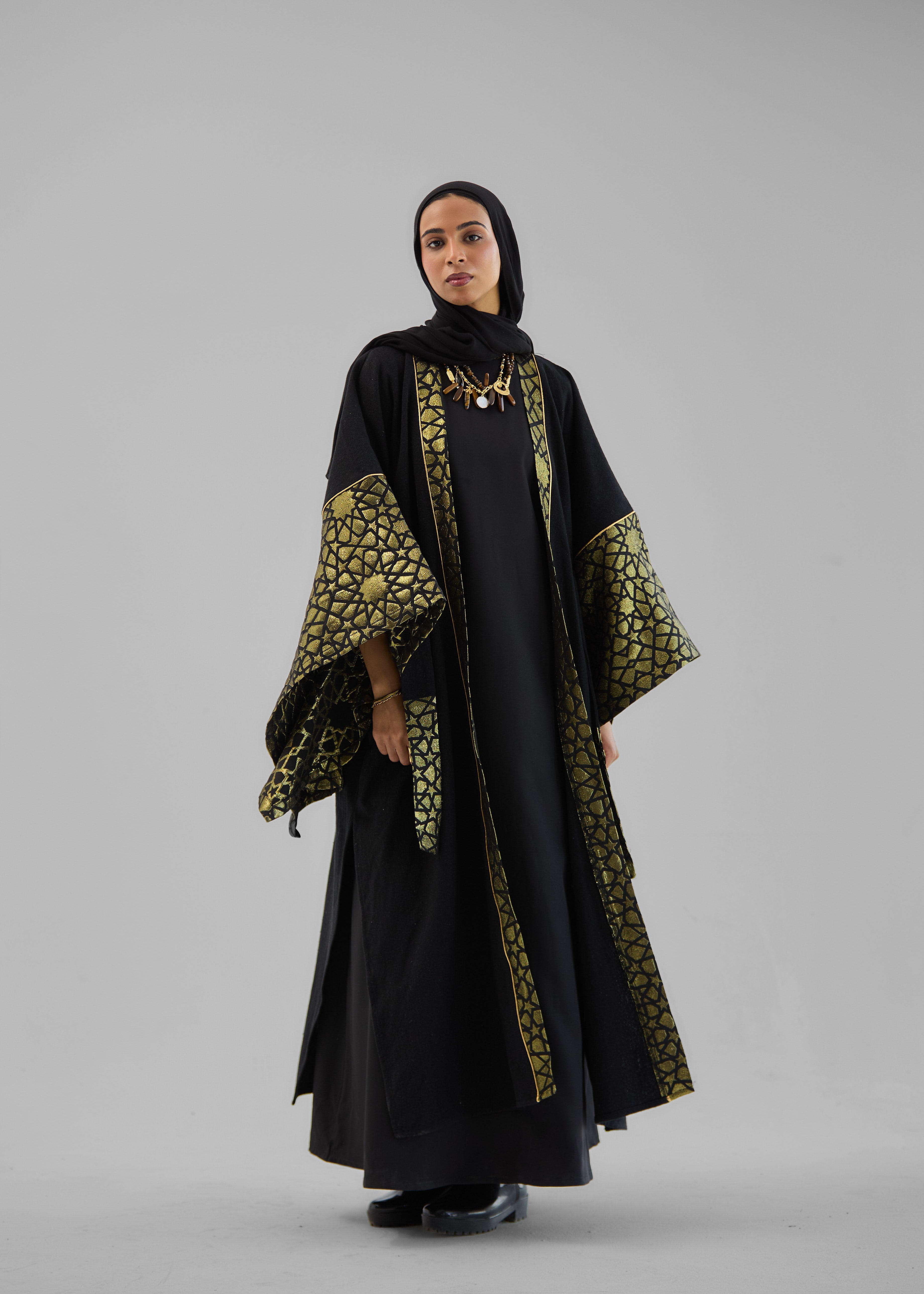 Mashrabeya Golden kaftan - AB ESSENTIALS