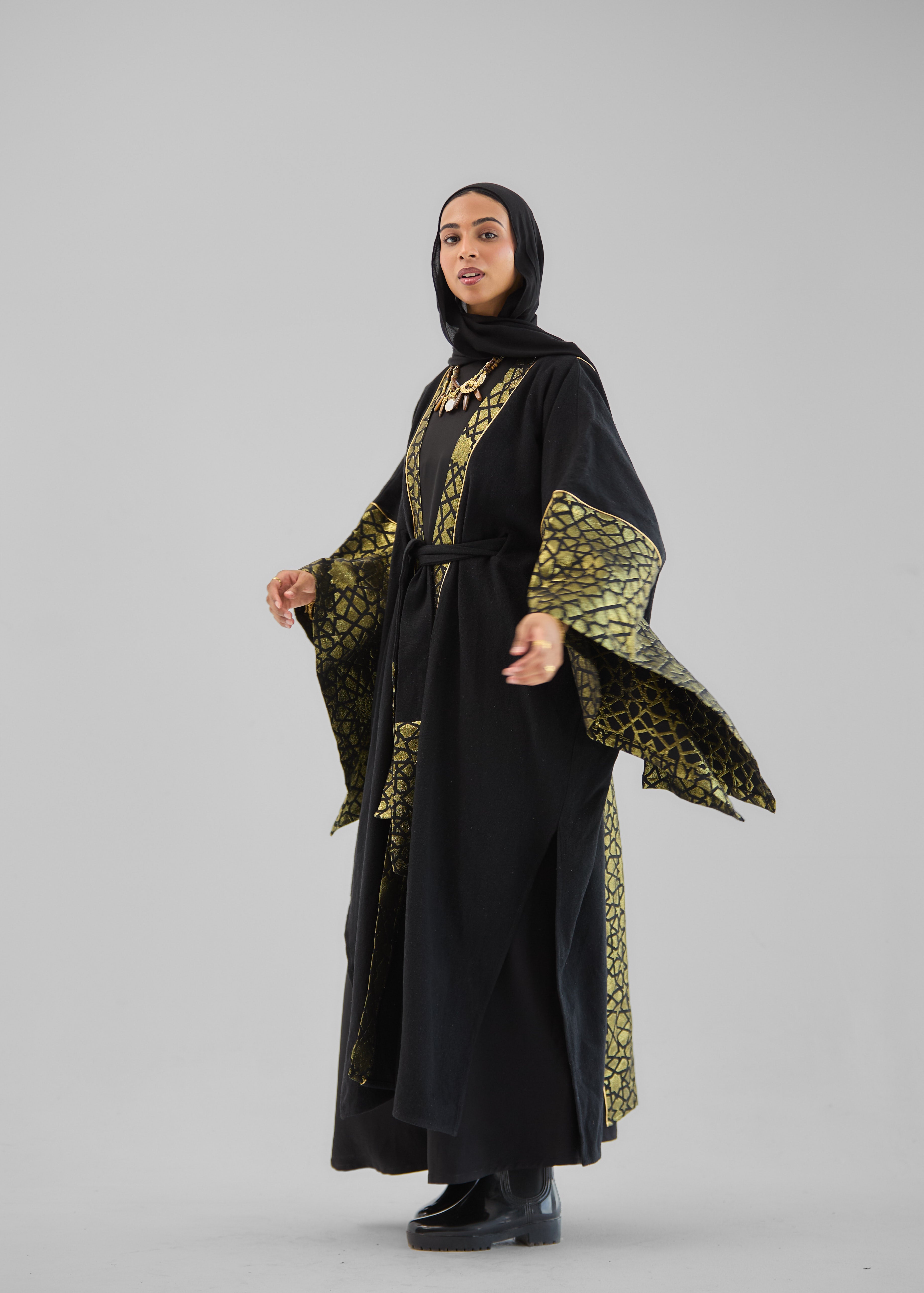 Mashrabeya Golden kaftan - AB ESSENTIALS