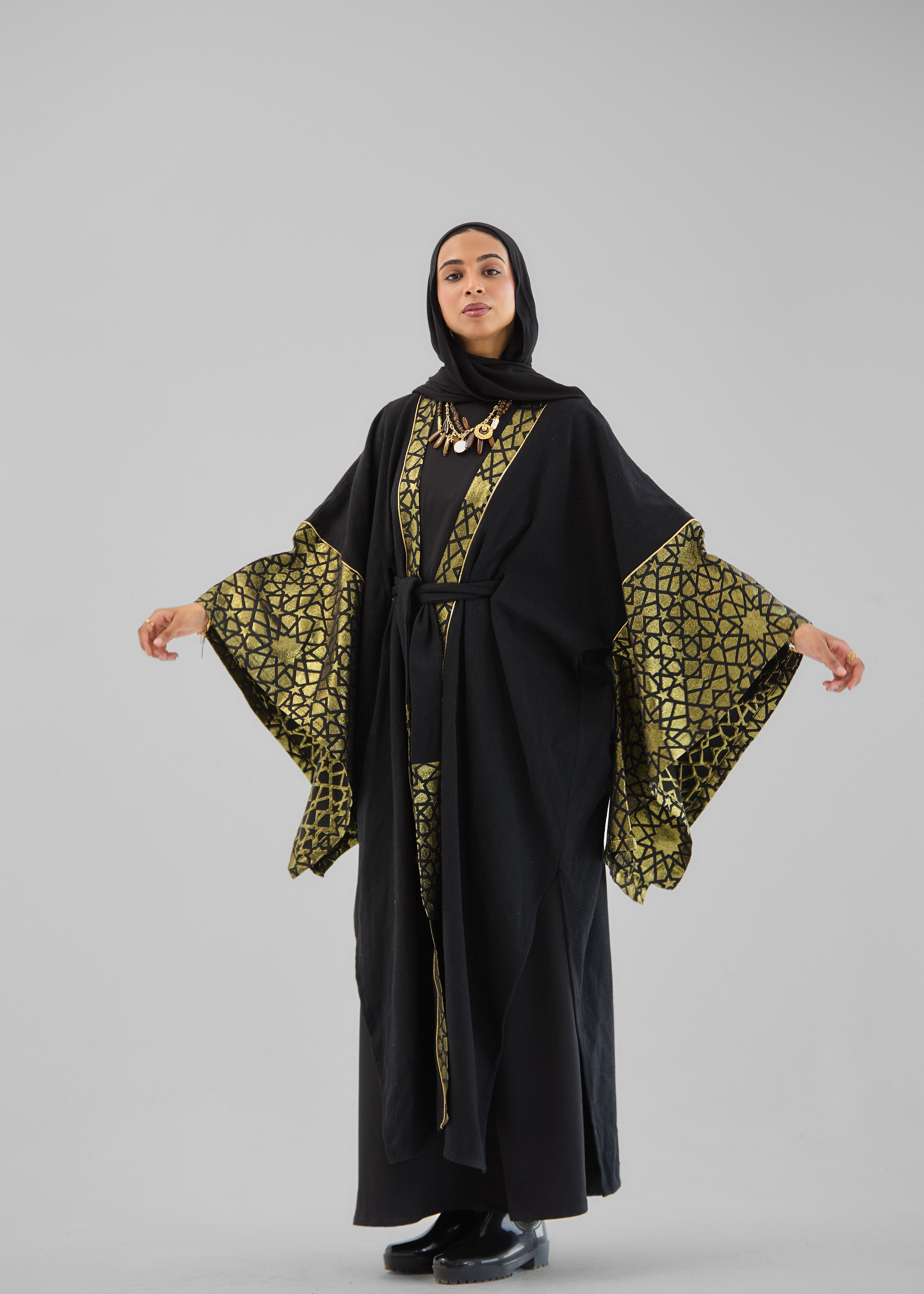 Mashrabeya Golden kaftan - AB ESSENTIALS