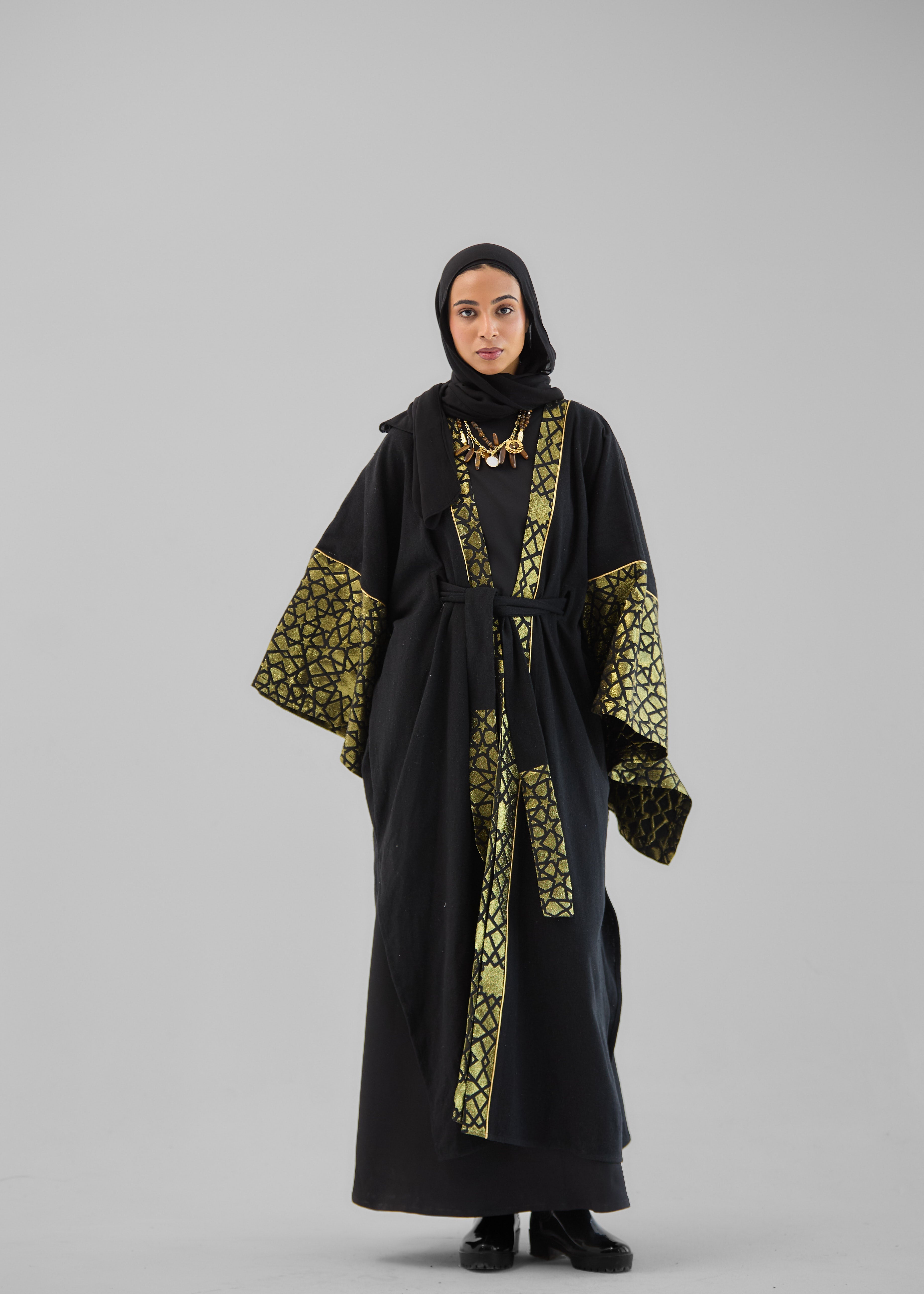 Mashrabeya Golden kaftan - AB ESSENTIALS