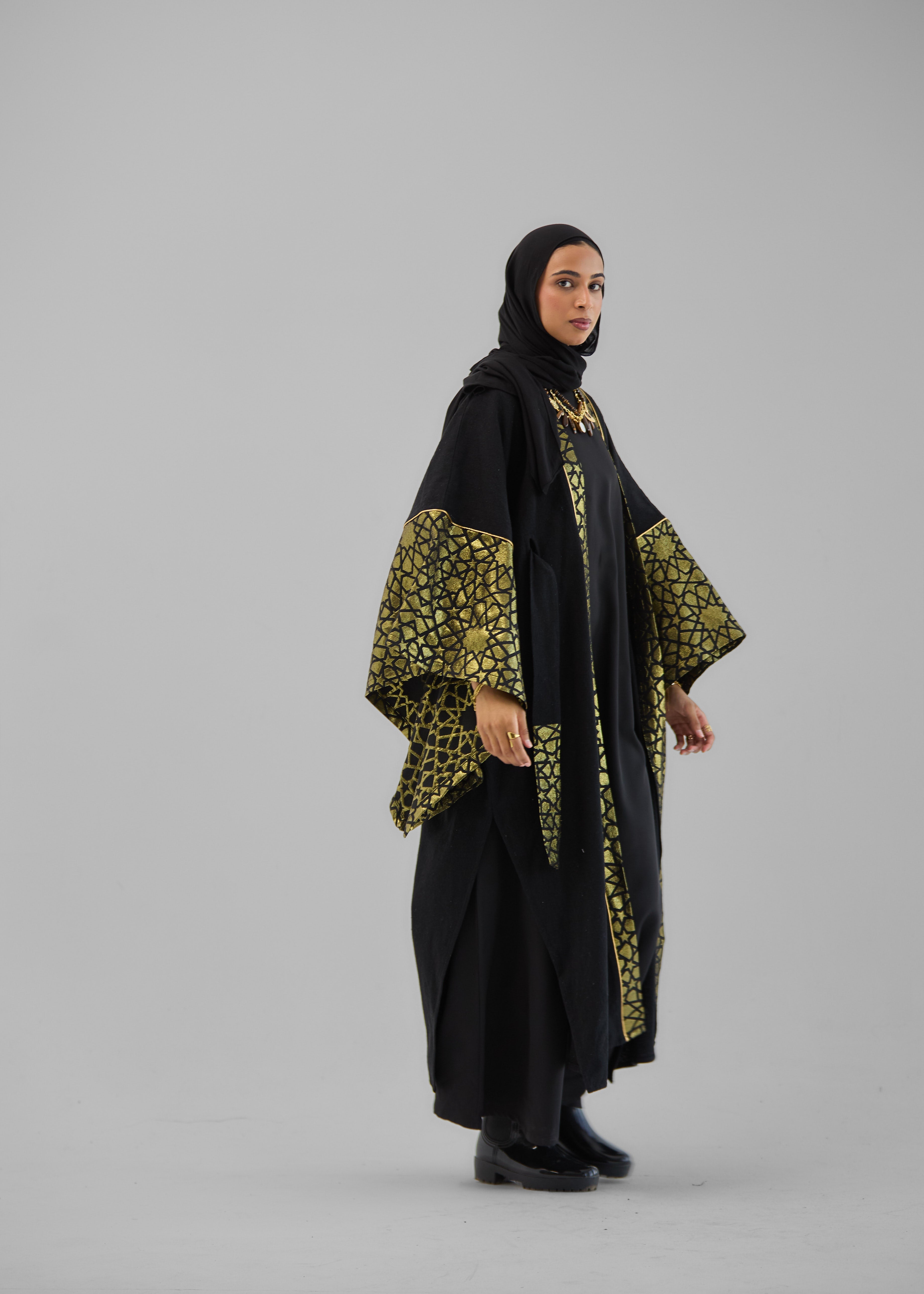 Mashrabeya Golden kaftan - AB ESSENTIALS
