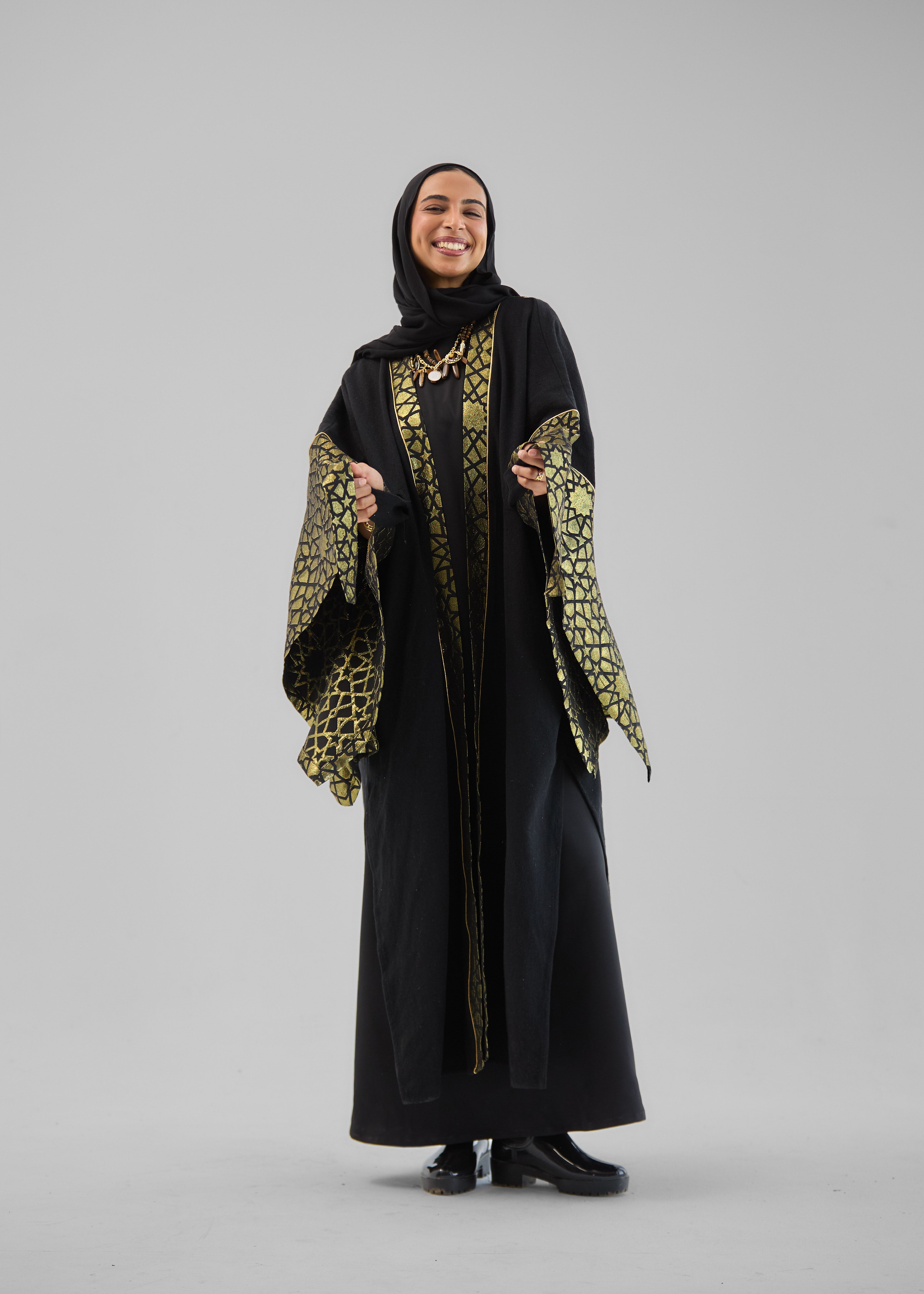 Mashrabeya Golden kaftan - AB ESSENTIALS