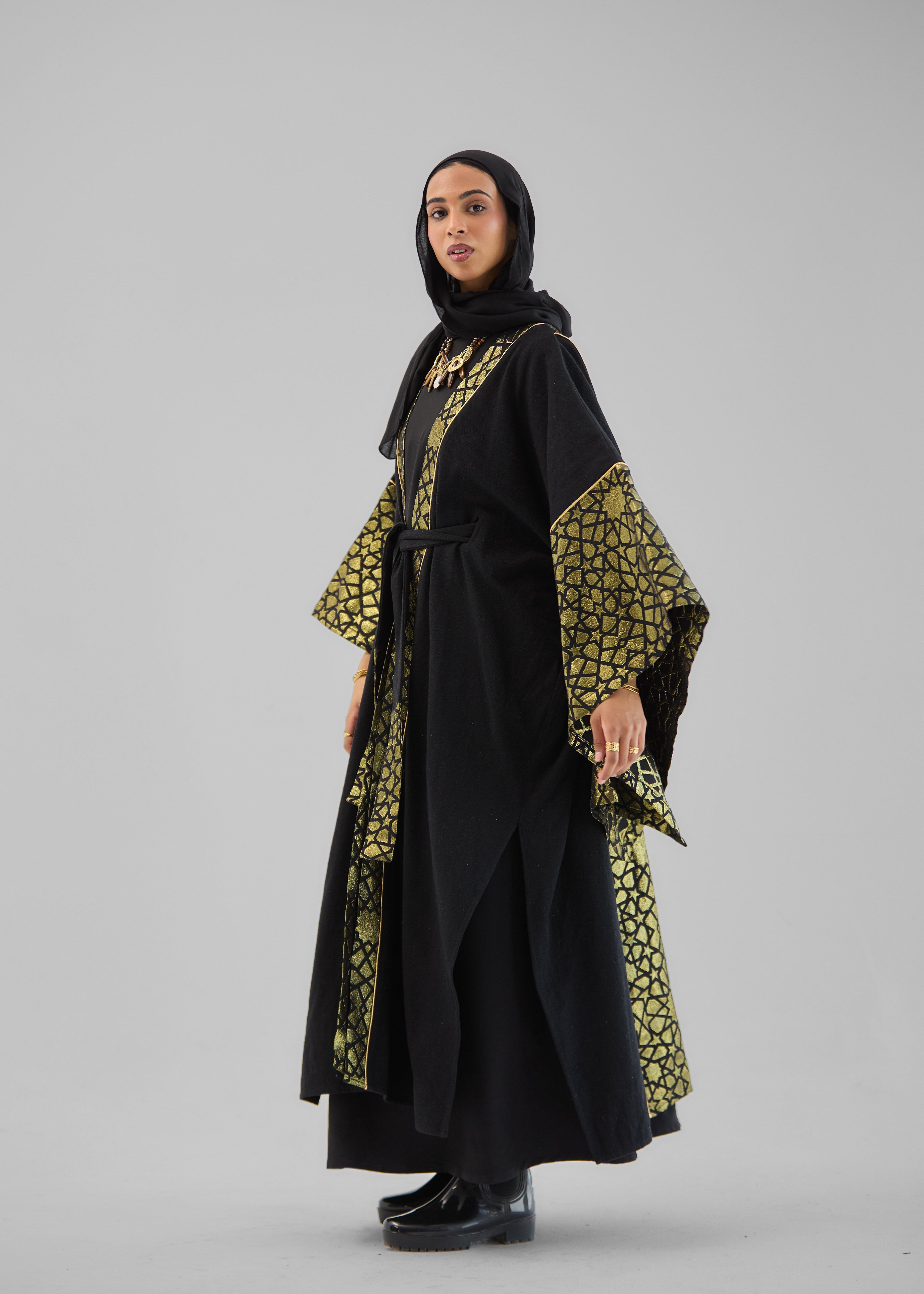 Mashrabeya Golden kaftan - AB ESSENTIALS