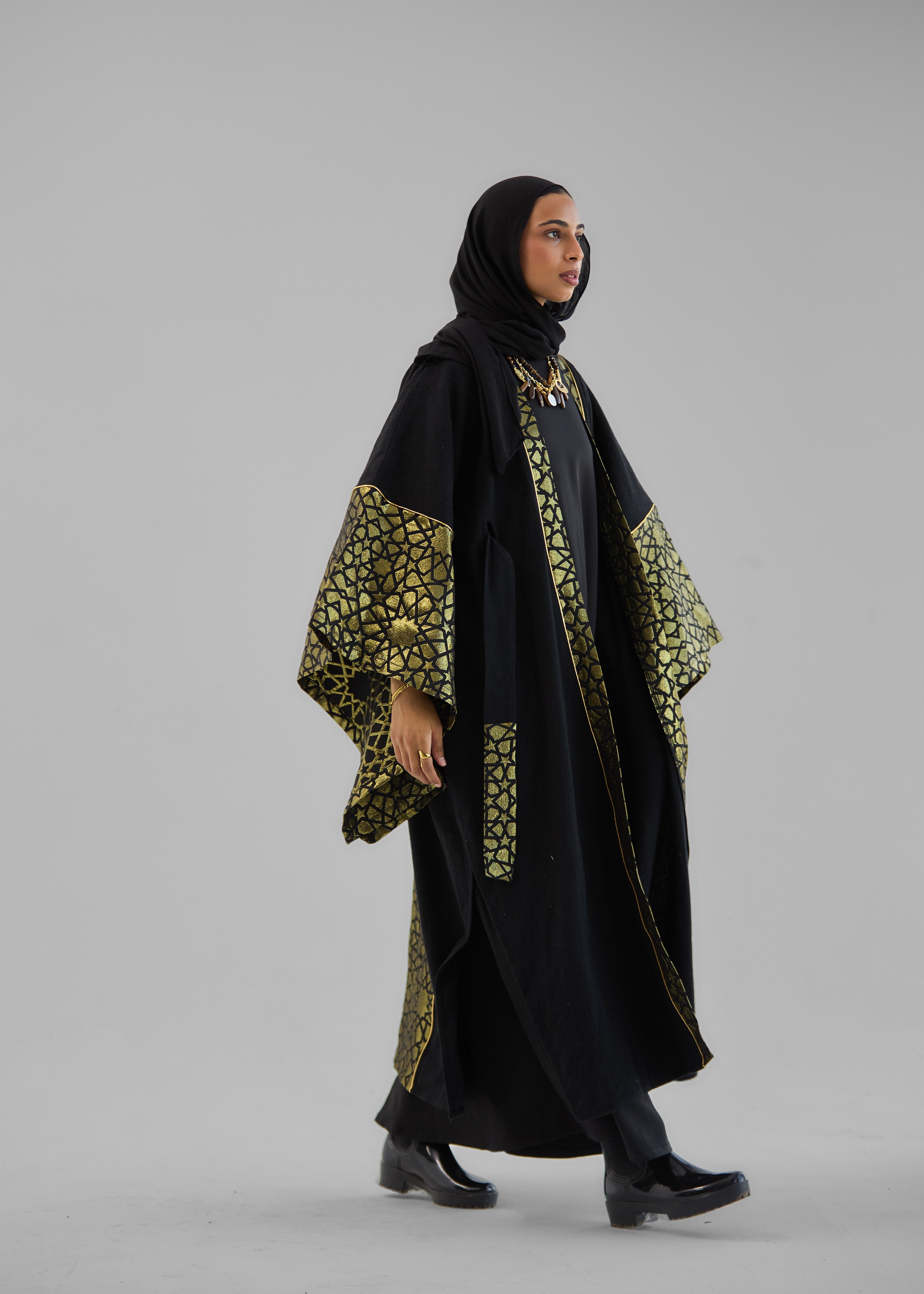 Mashrabeya Golden kaftan - AB ESSENTIALS