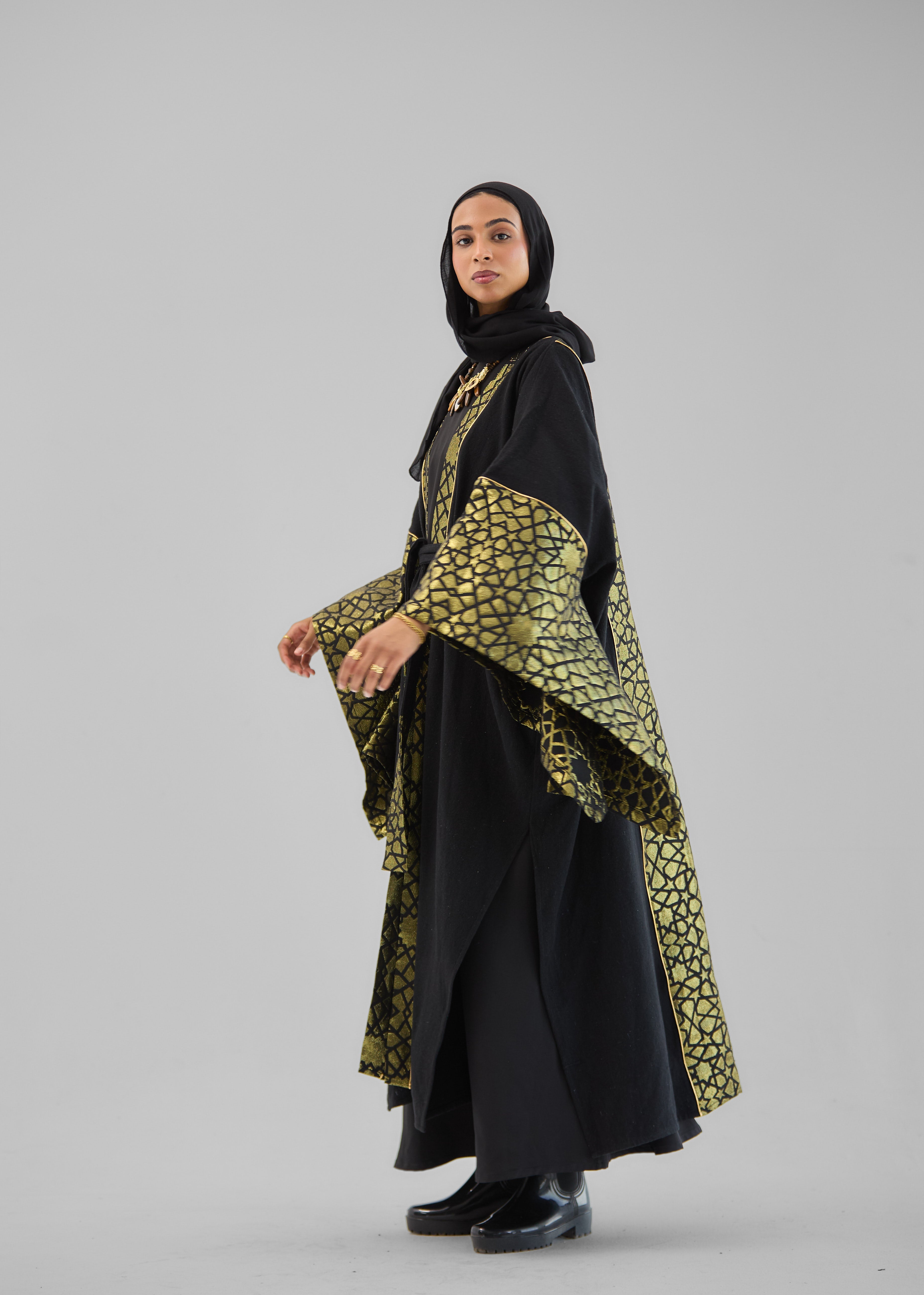 Mashrabeya Golden kaftan - AB ESSENTIALS