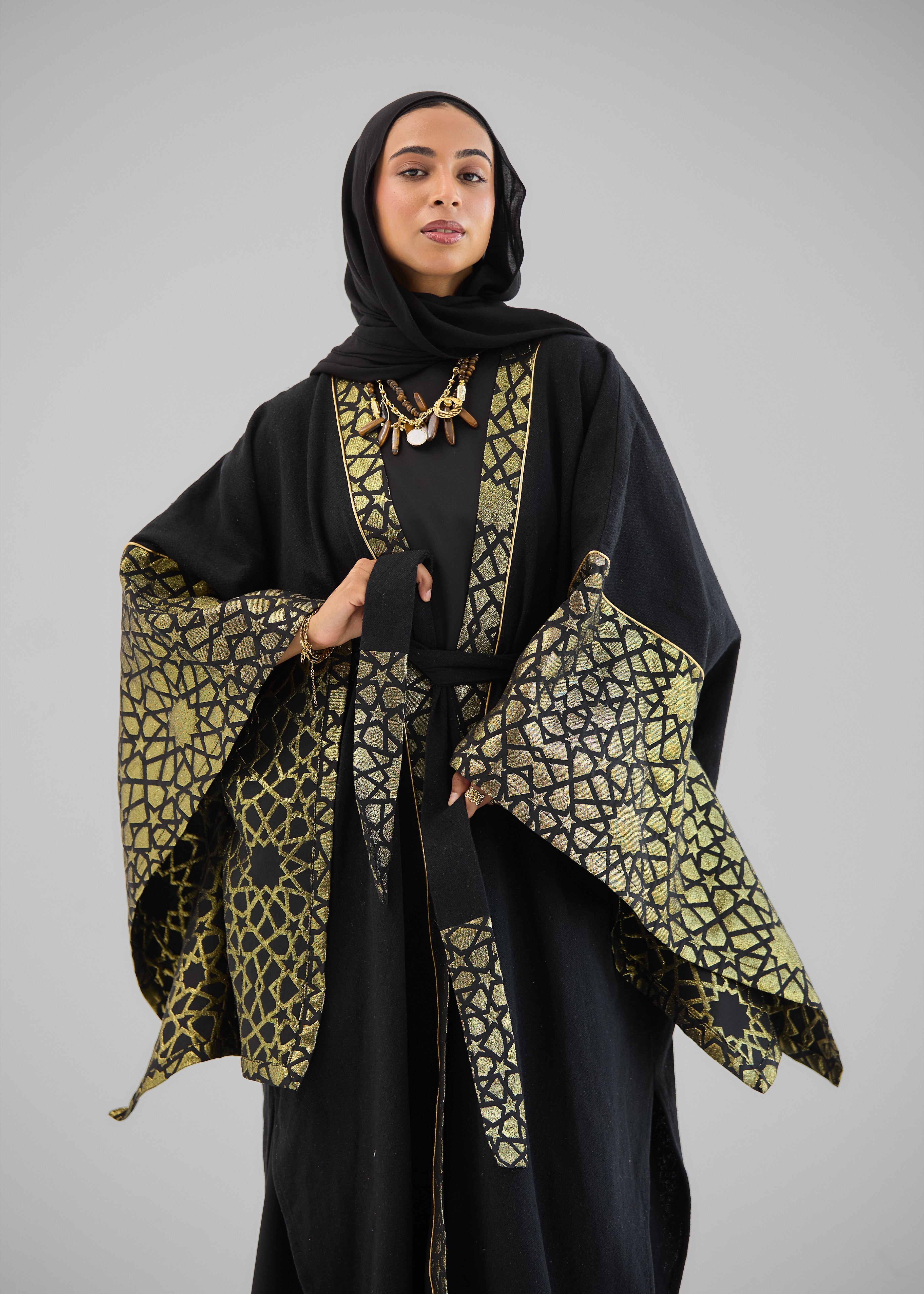 Mashrabeya Golden kaftan - AB ESSENTIALS