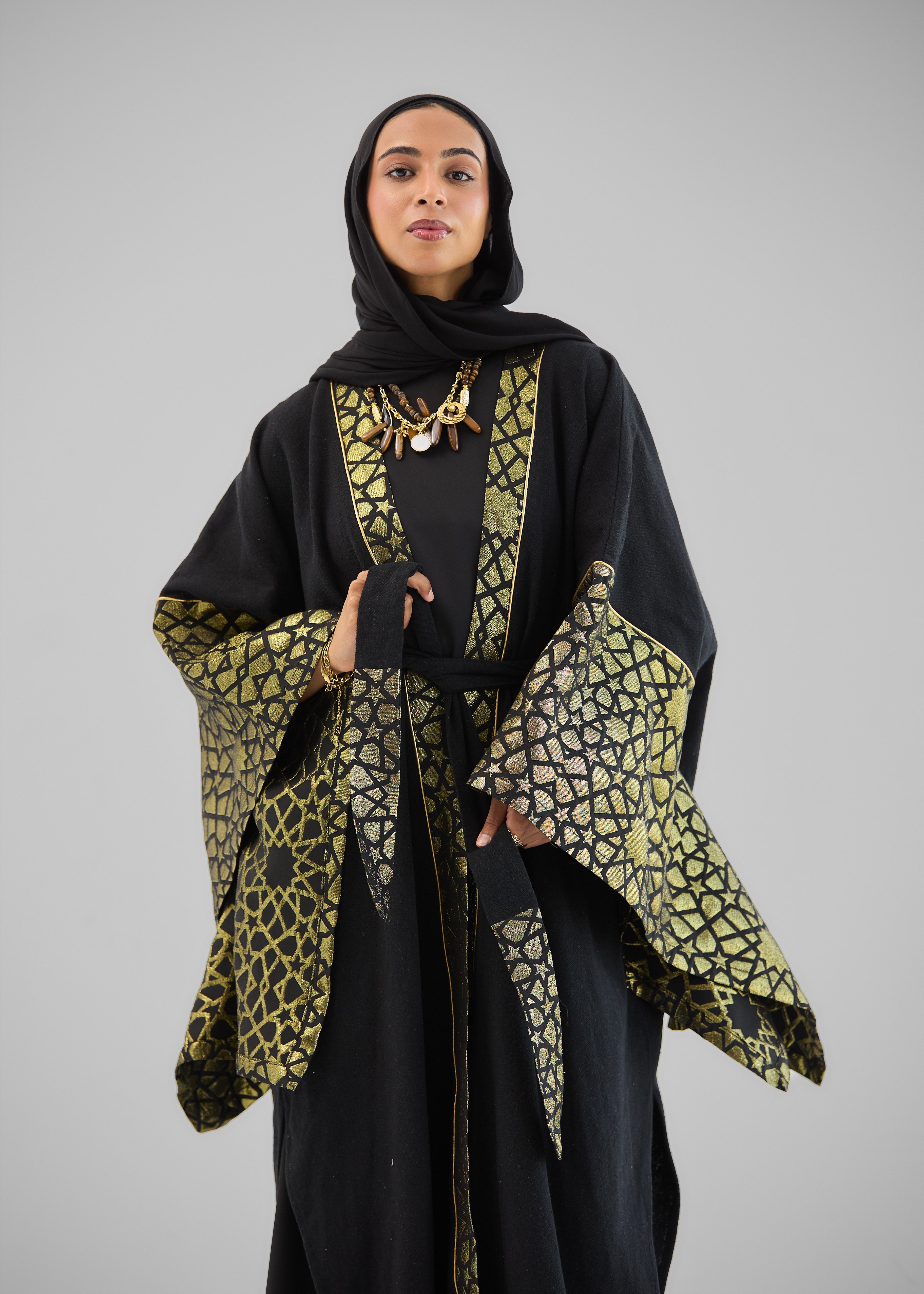 Mashrabeya Golden kaftan - AB ESSENTIALS