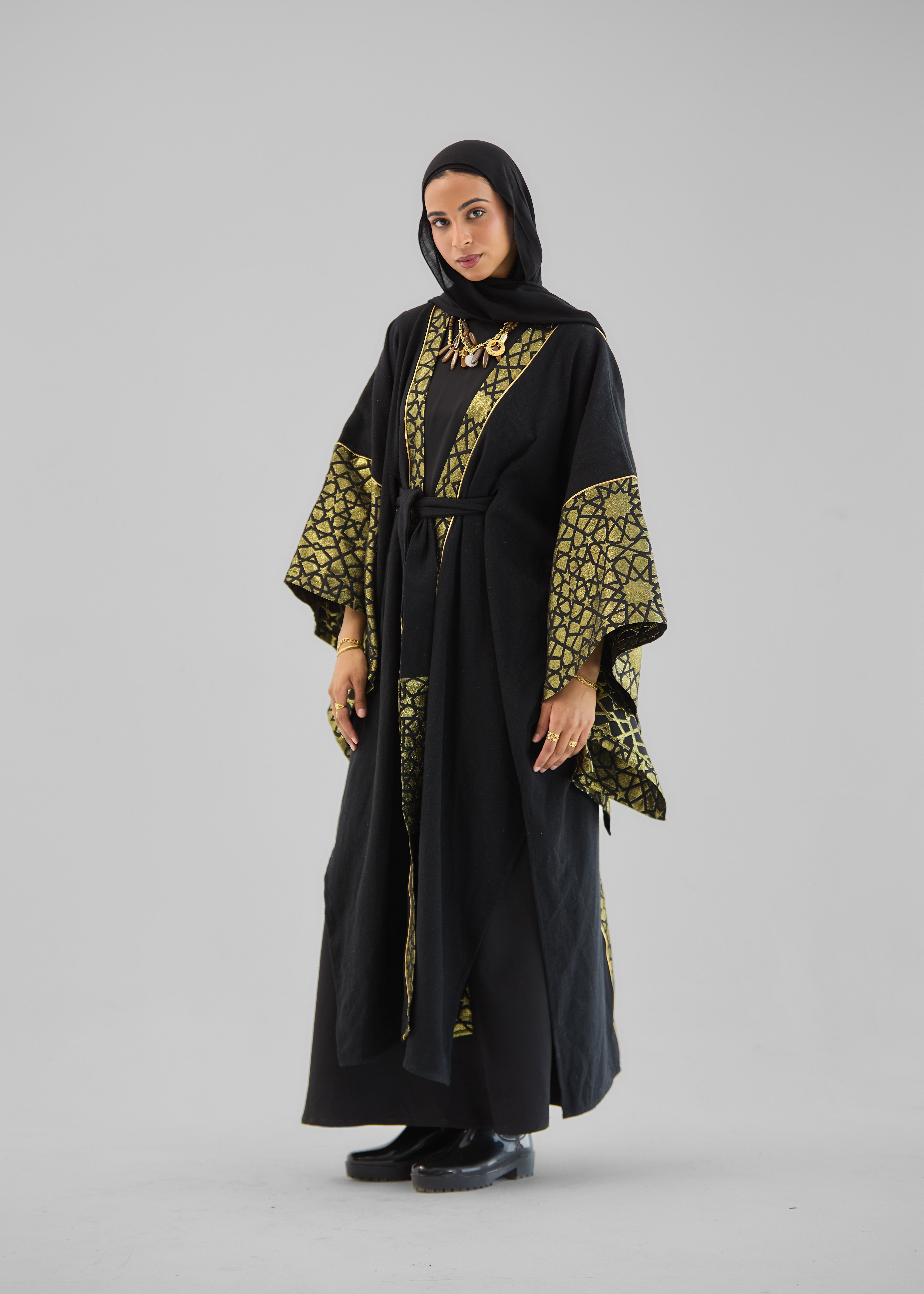Mashrabeya Golden kaftan - AB ESSENTIALS