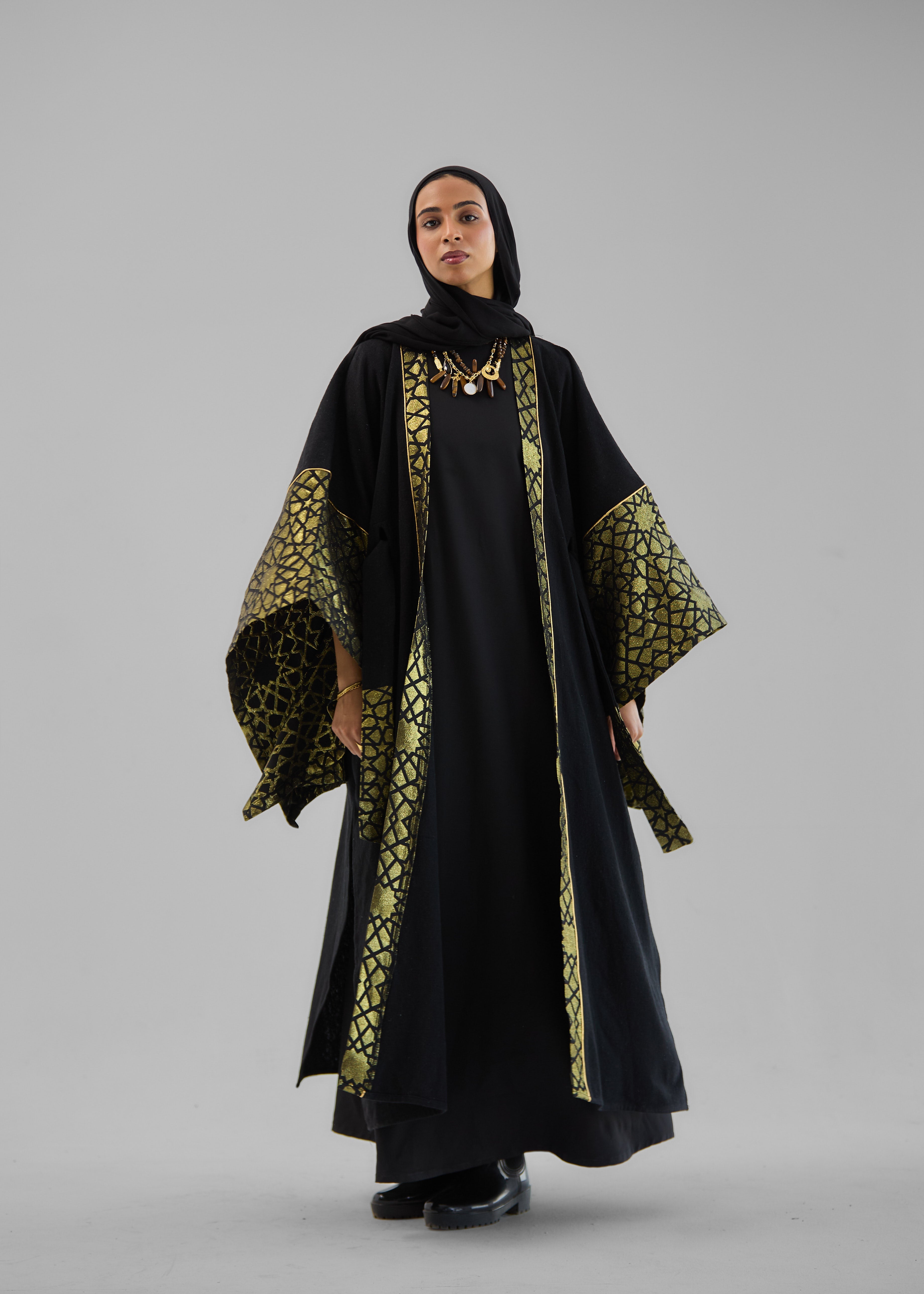Mashrabeya Golden kaftan - AB ESSENTIALS